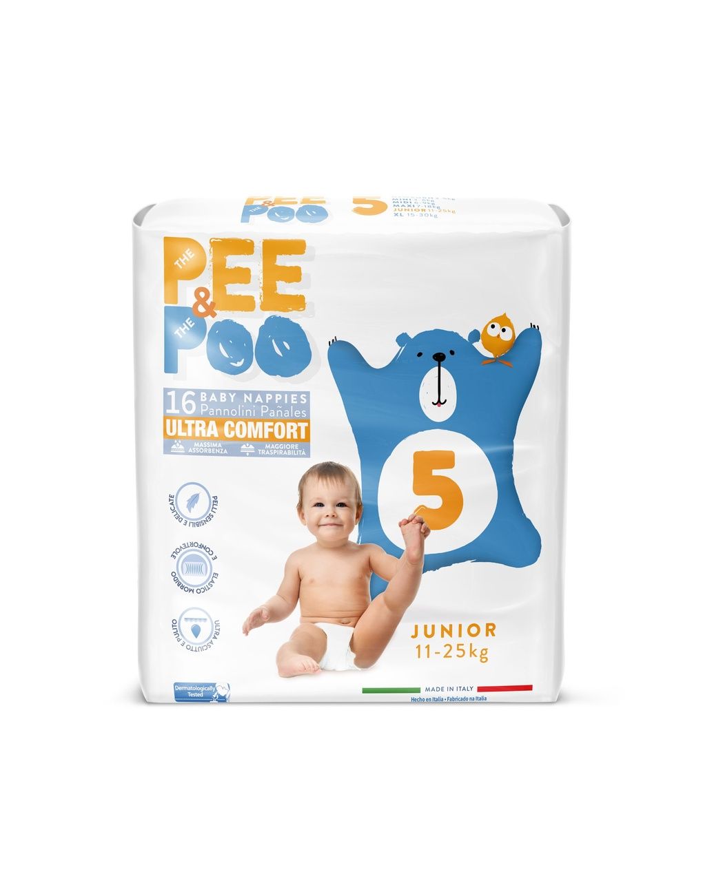 Pee&poo πάνες ultra comfort junior μέγεθος 5 16τμχ