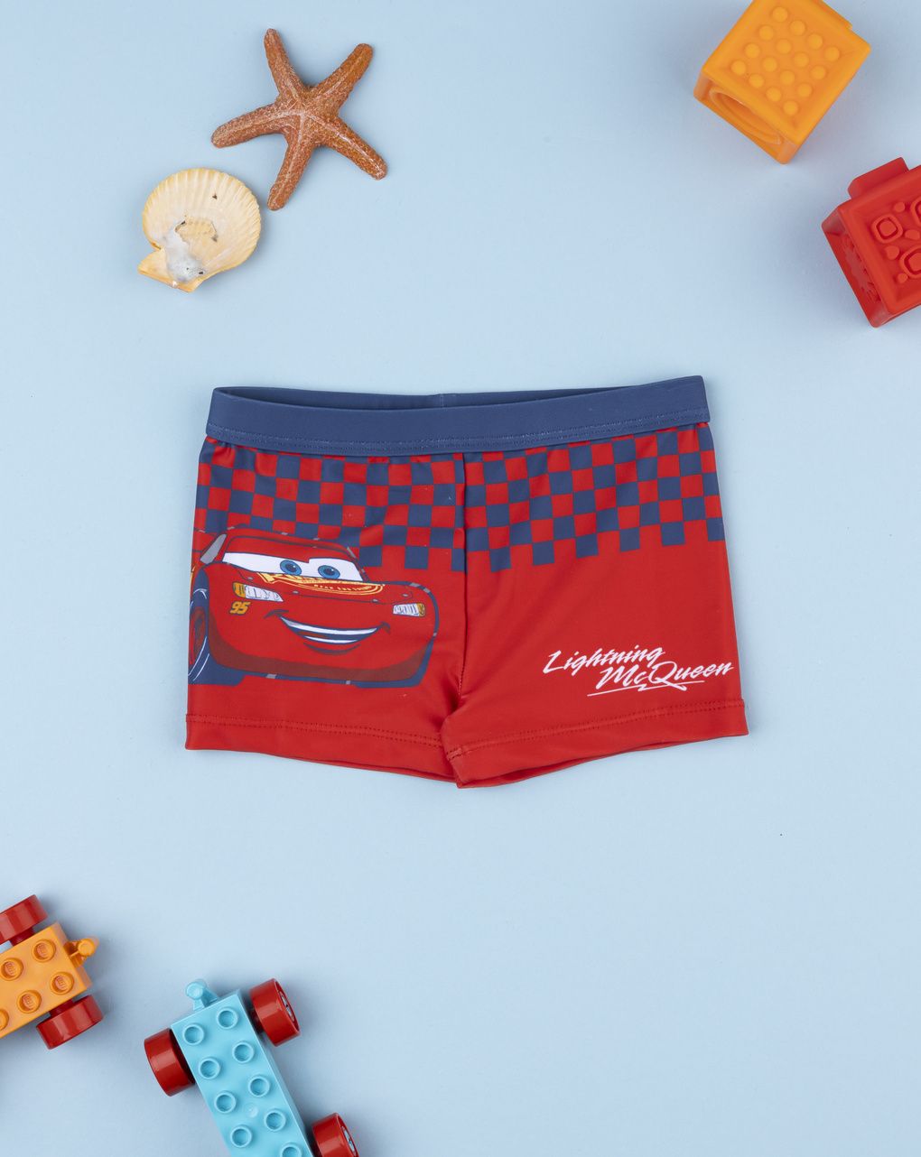 βρεφικό μαγιό σορτσάκι κόκκινο cars για αγόρι