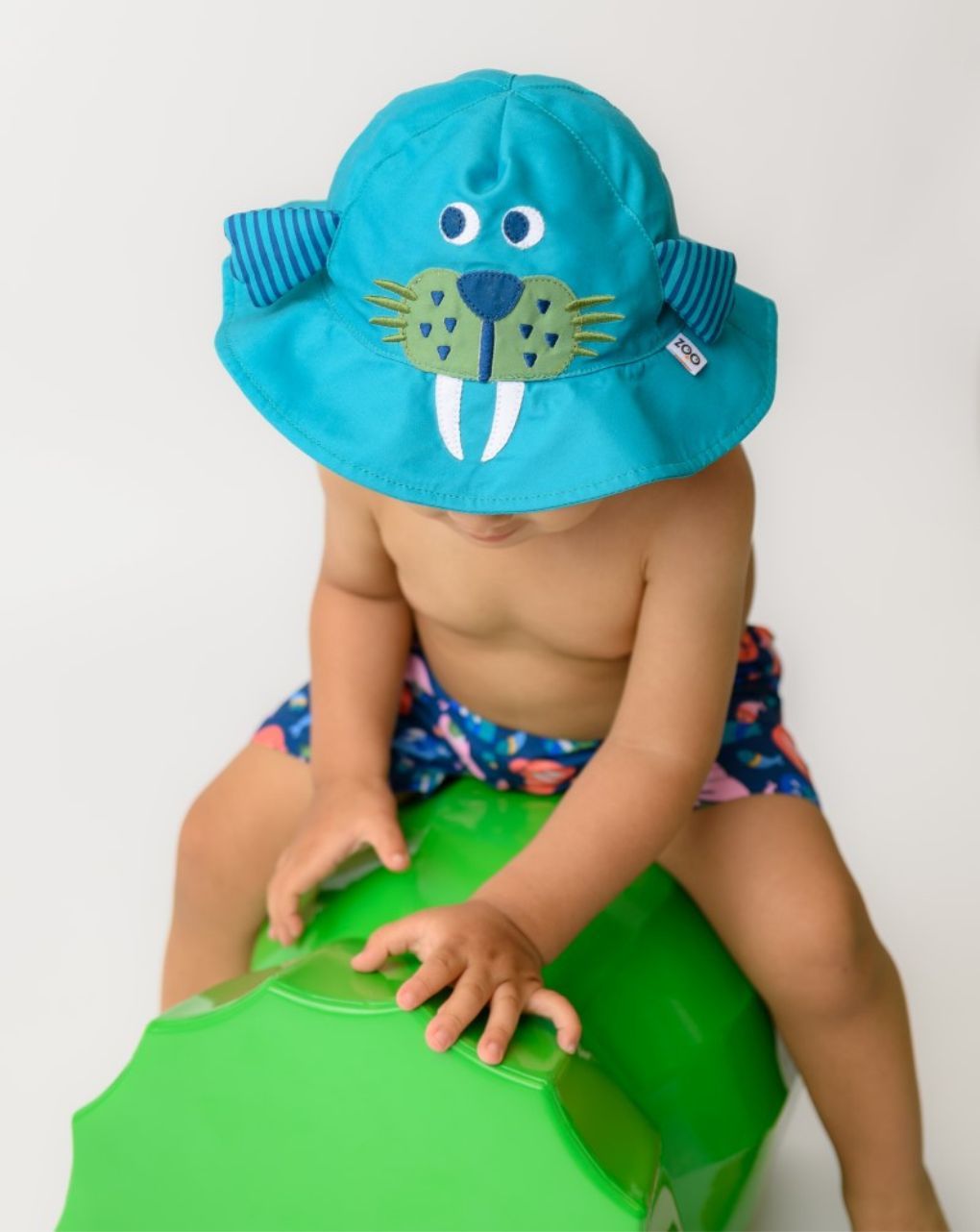 Zoocchini σετ μαγιό και καπέλο upf50+ wally the walrus 6-24 μηνών zoo12021 - Zoocchini
