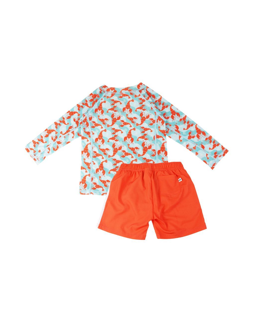 Zoocchini σετ uv μαγιό σορτς και μπλούζα logan the lobster zoo16408 - Zoocchini