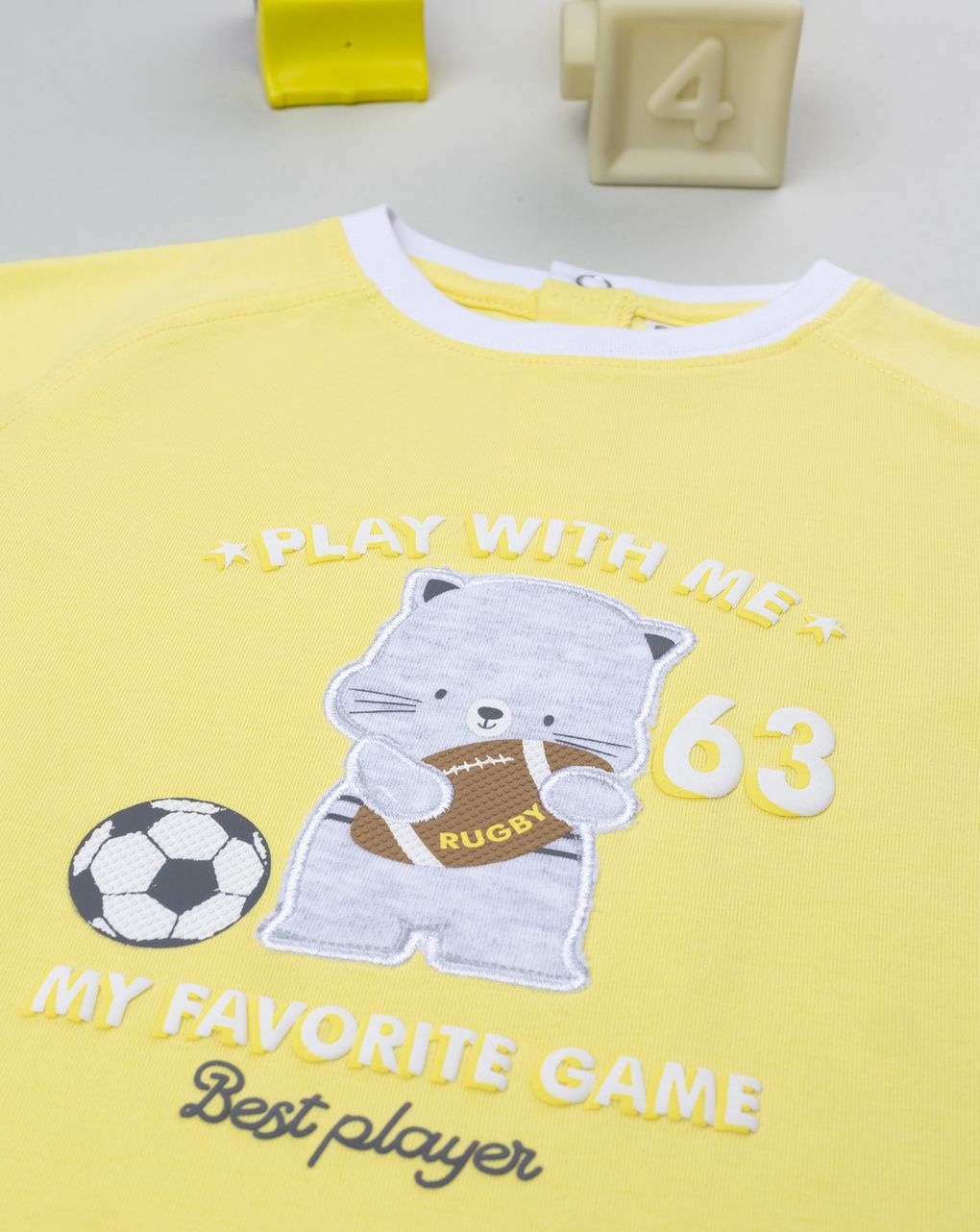 βρεφικό t-shirt κίτρινο best player για αγόρι - Prénatal