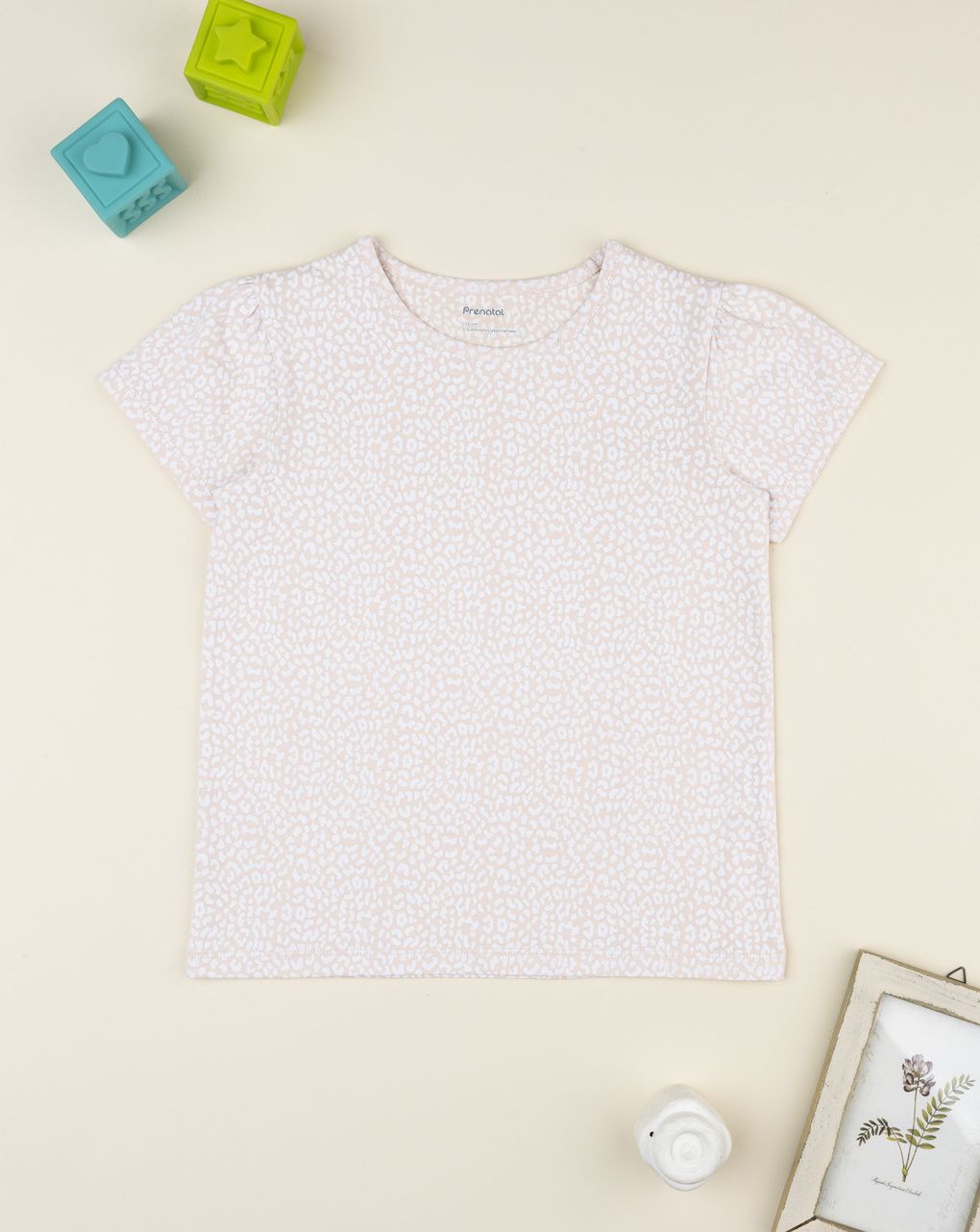 παιδικό t-shirt ροζ animal print για κορίτσι