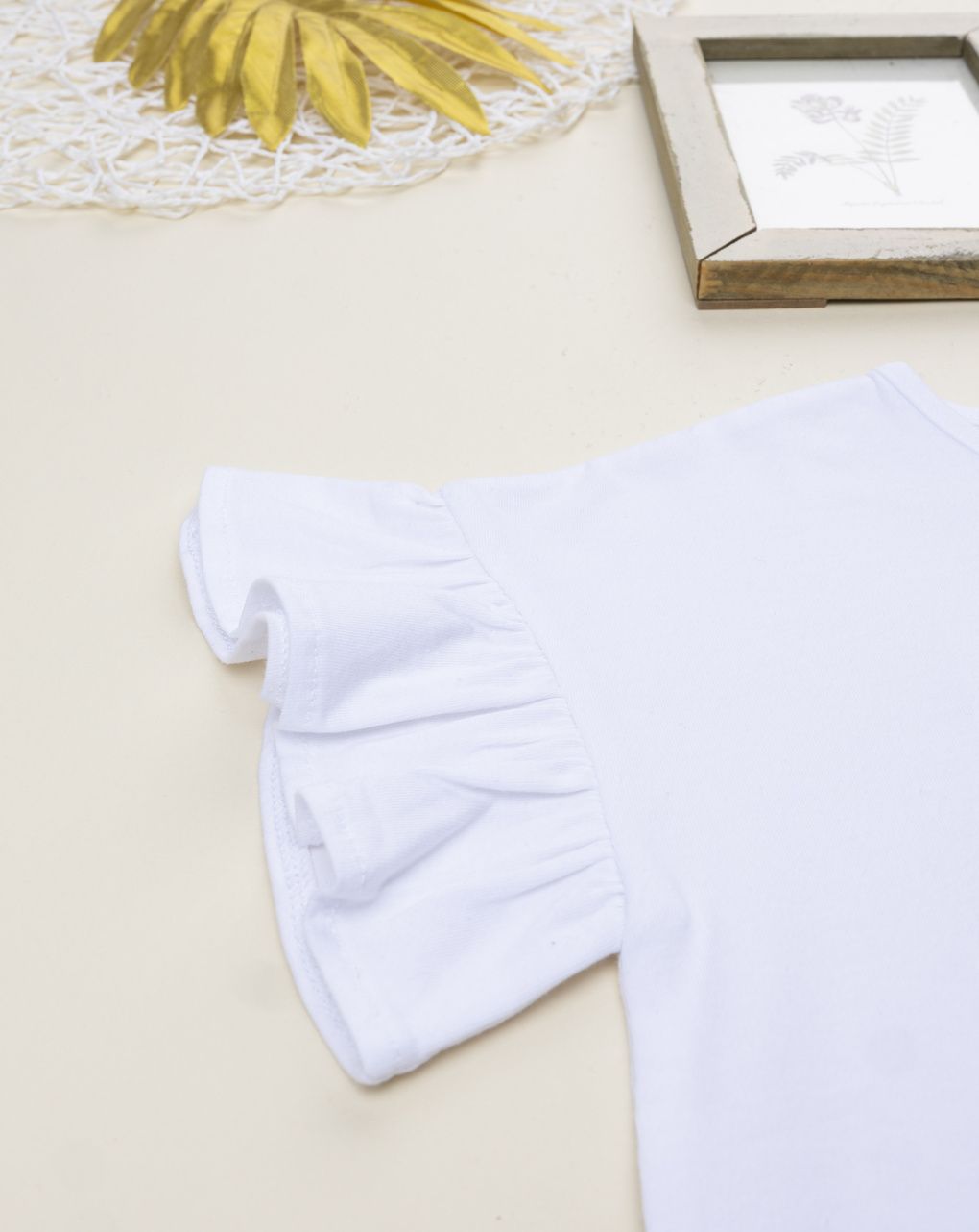 παιδικό t-shirt λευκό με τριαντάφυλλο για κορίτσι - Prénatal