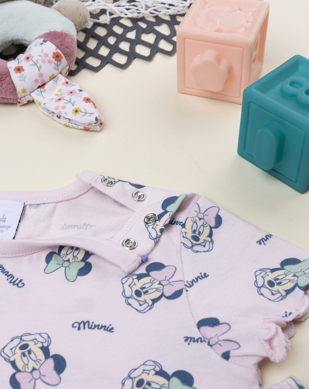 βρεφική πιτζάμα ροζ minnie για κορίτσι - Prénatal