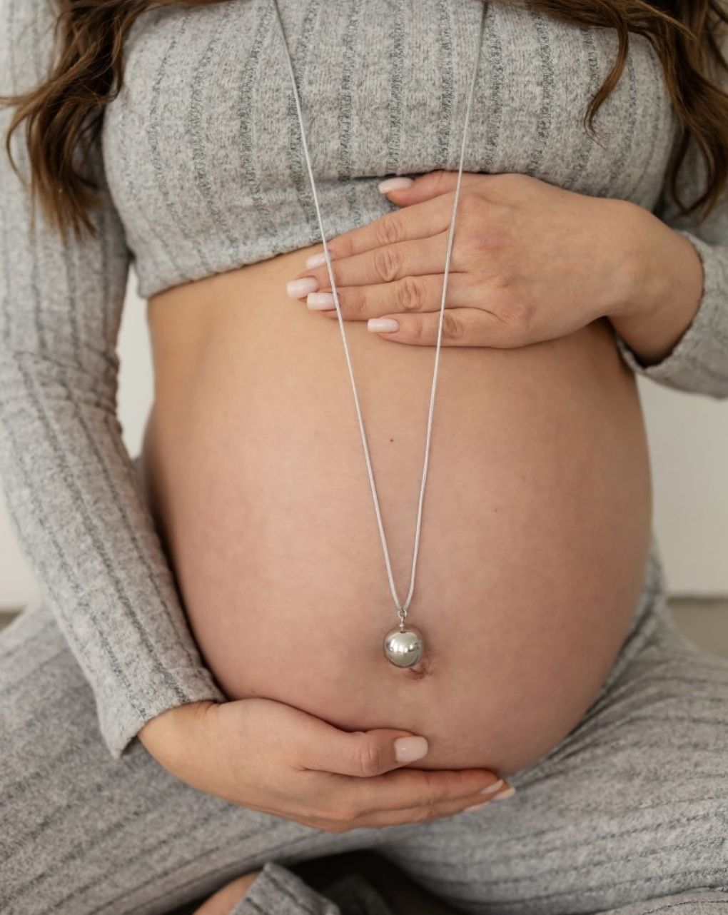 Proud mama μενταγιόν bola sofie silver grey pm-666 - Proud Mama