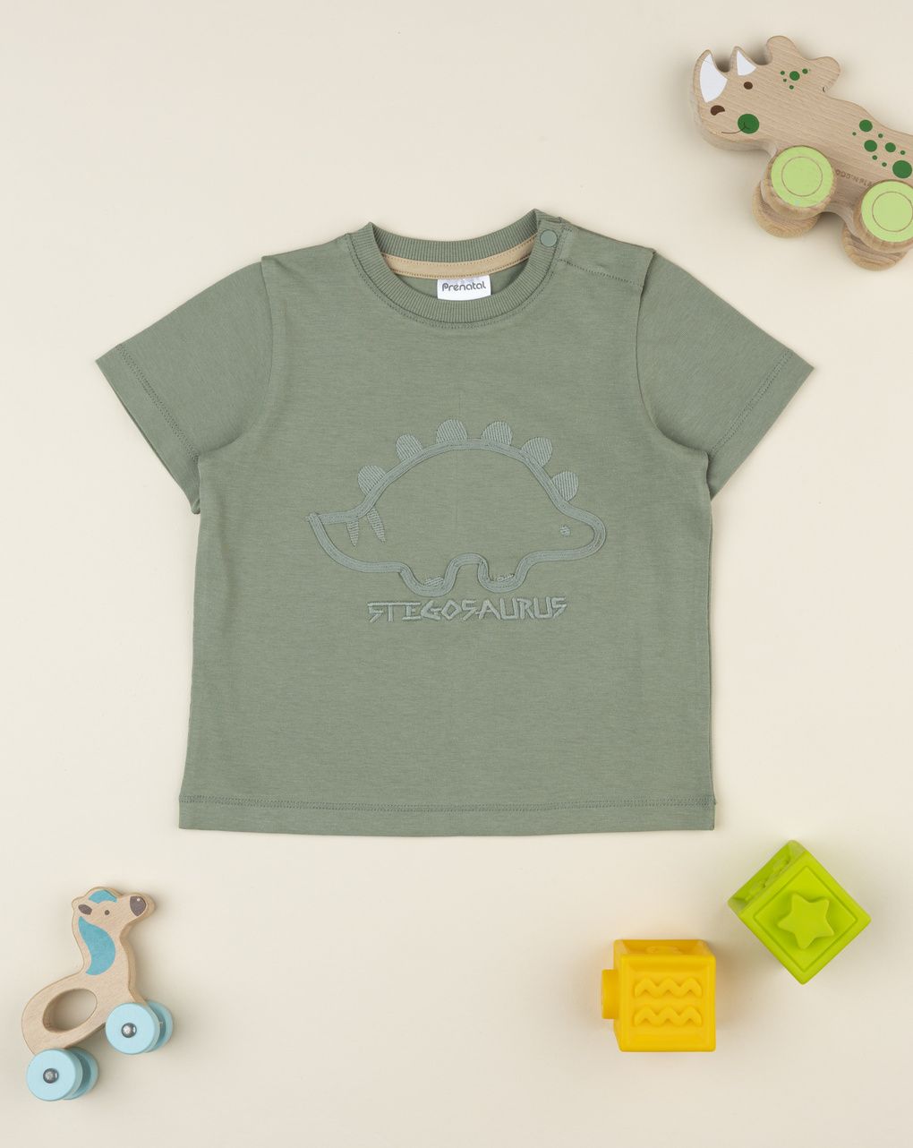 βρεφικό t-shirt λαδί dino για αγόρι