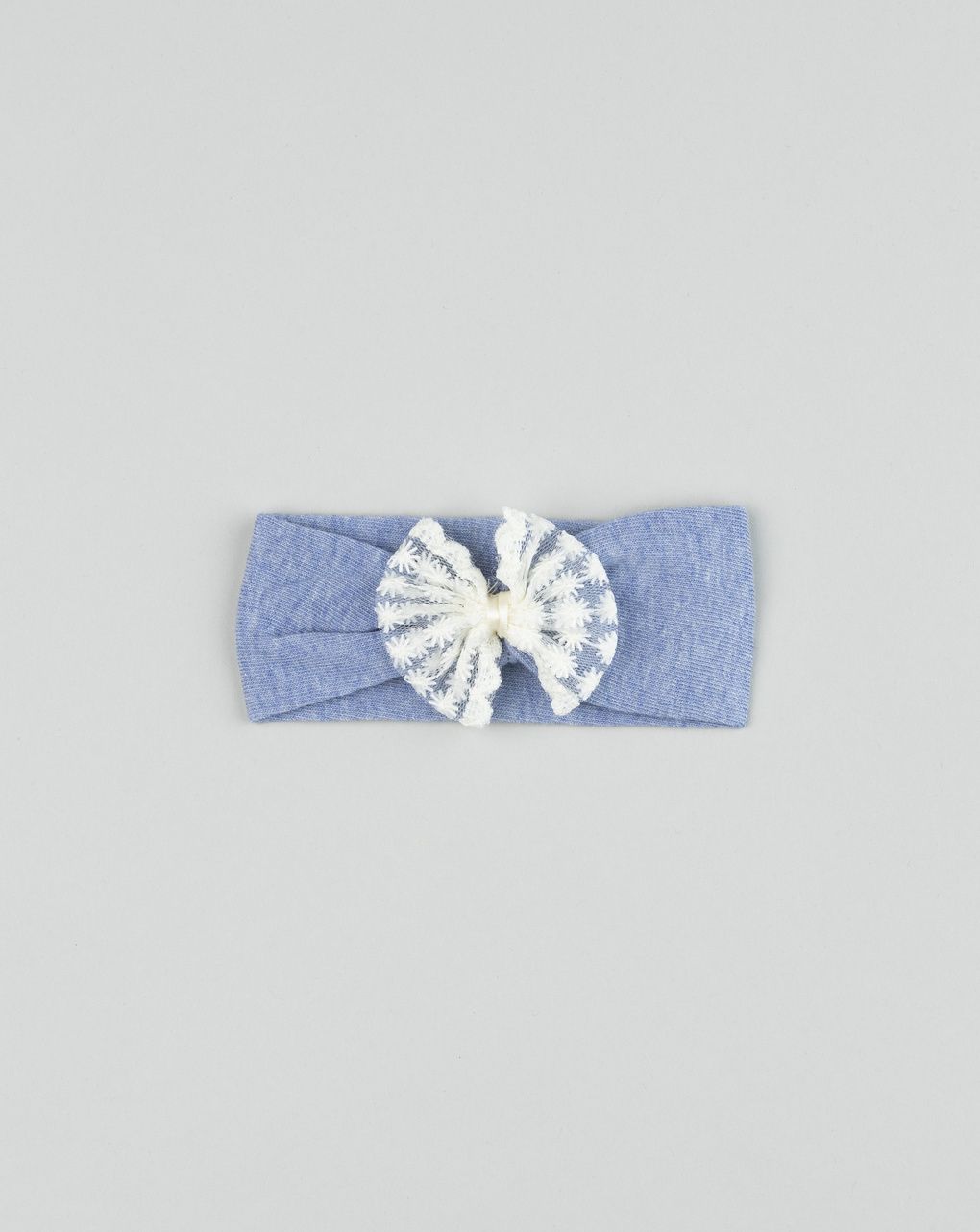 βρεφική κορδέλα μαλλιών μπλε με φιογκάκι για κορίτσι