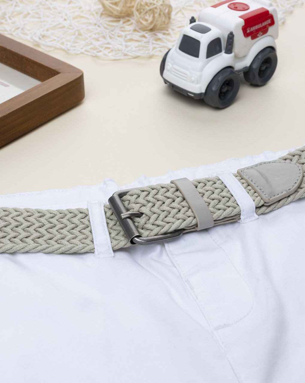 παιδική βερμούδα elegant λευκή για αγόρι - Prénatal