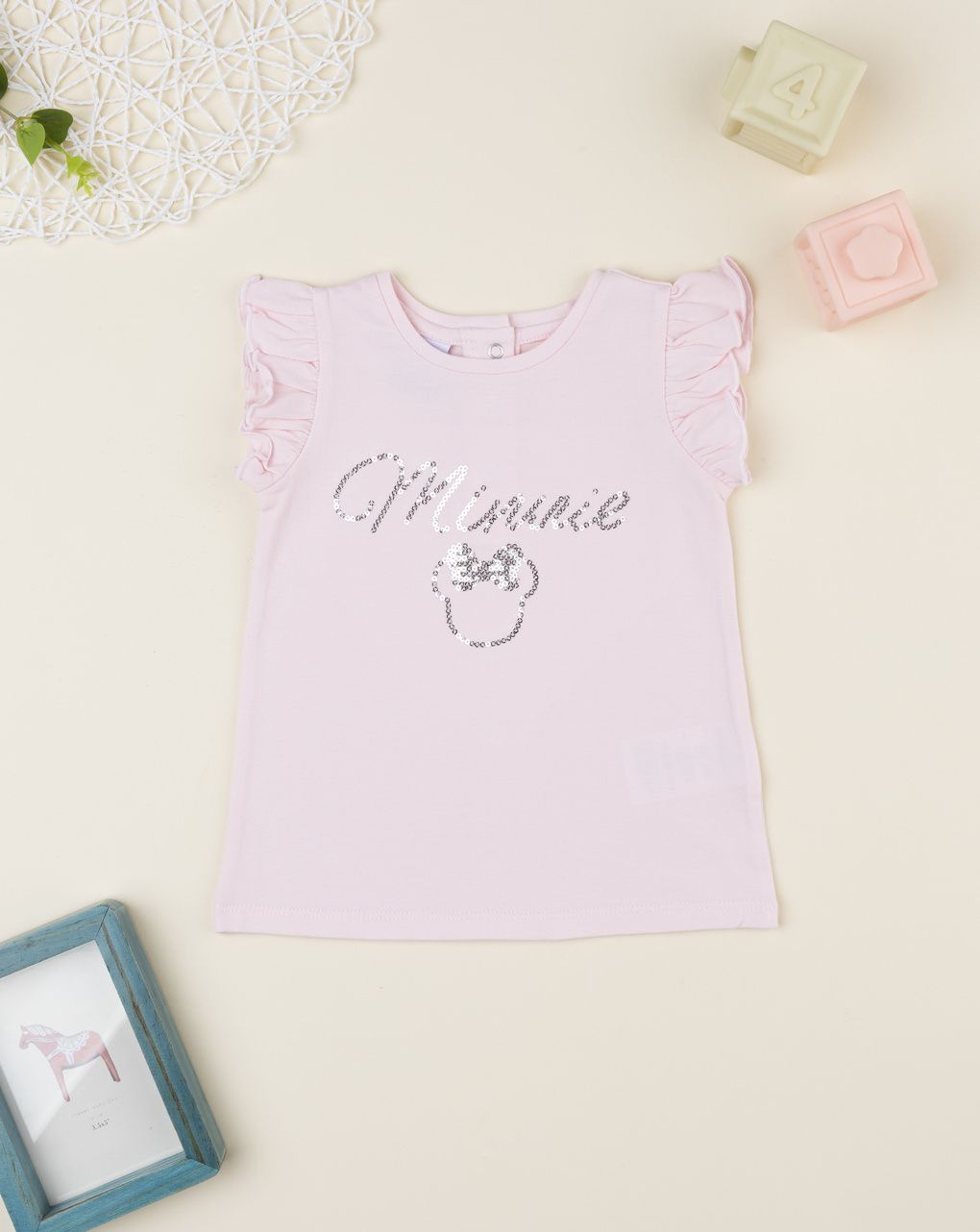 βρεφικό t-shirt ροζ minnie για κορίτσι