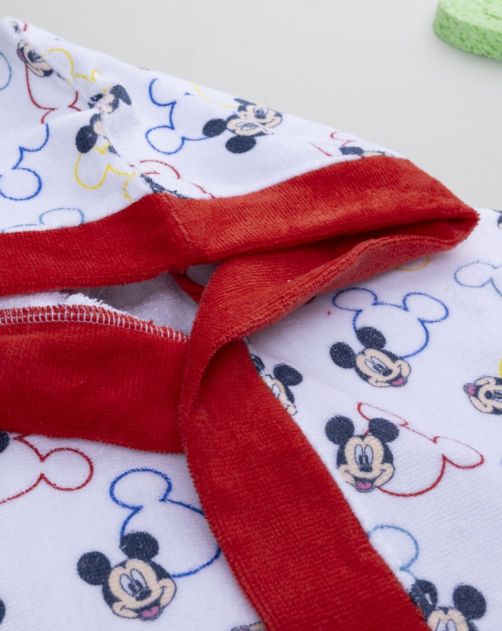 παιδικό μπουρνούζι σενίλ λευκό mickey για αγόρι - Prénatal