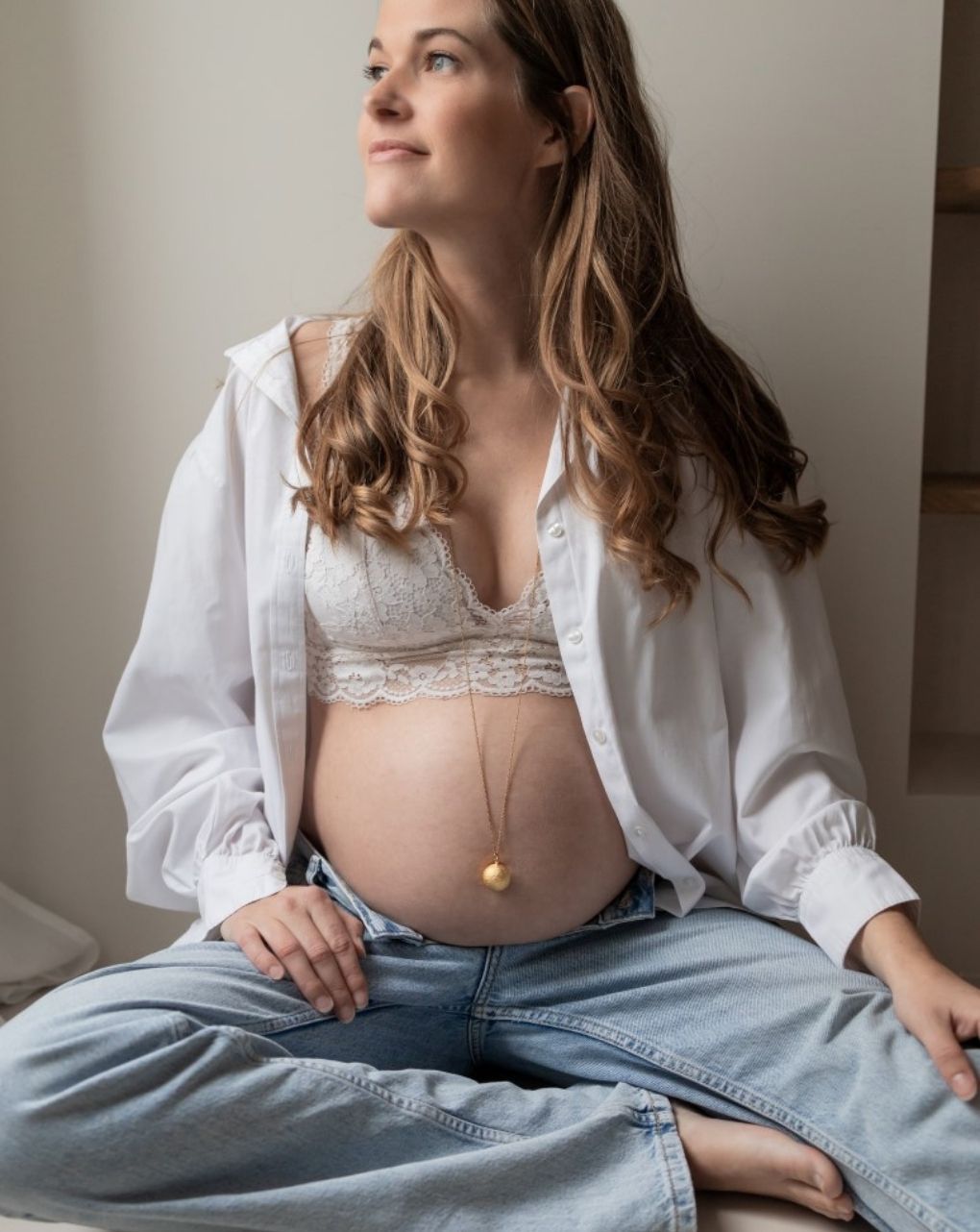 Proud mama μενταγιόν bola luna rose gold pm-572 - Proud Mama