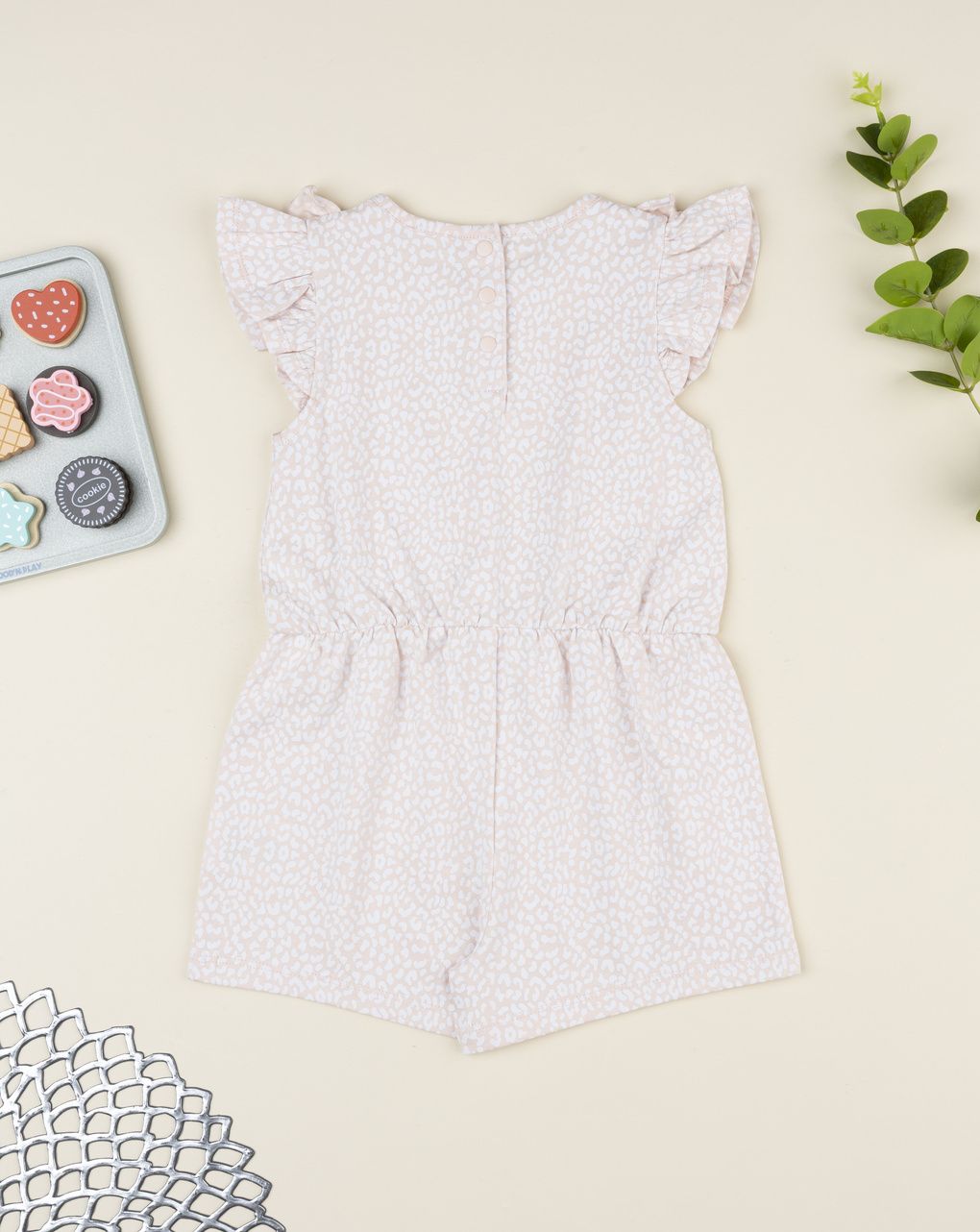 βρεφική ολόσωμη φόρμα ροζ animal print για κορίτσι - Prénatal