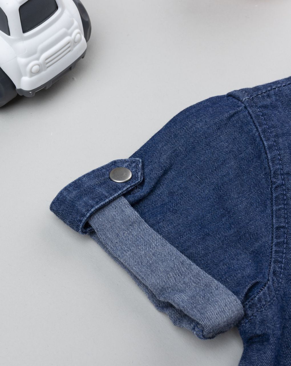 βρεφικό τζιν πουκάμισο μπλε για αγόρι - Prénatal