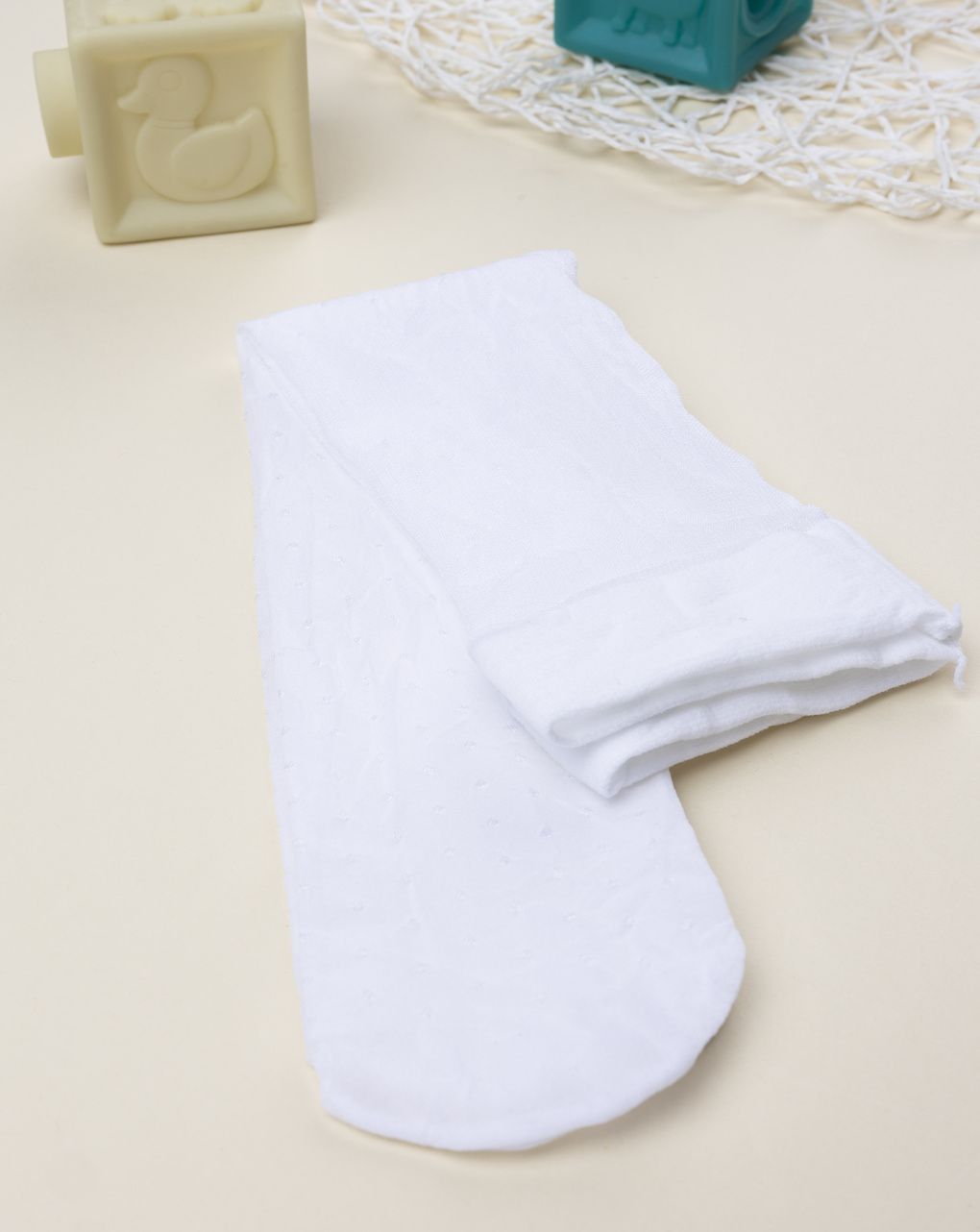 βρεφικό καλσόν λευκό πουά για κορίτσι - Prénatal