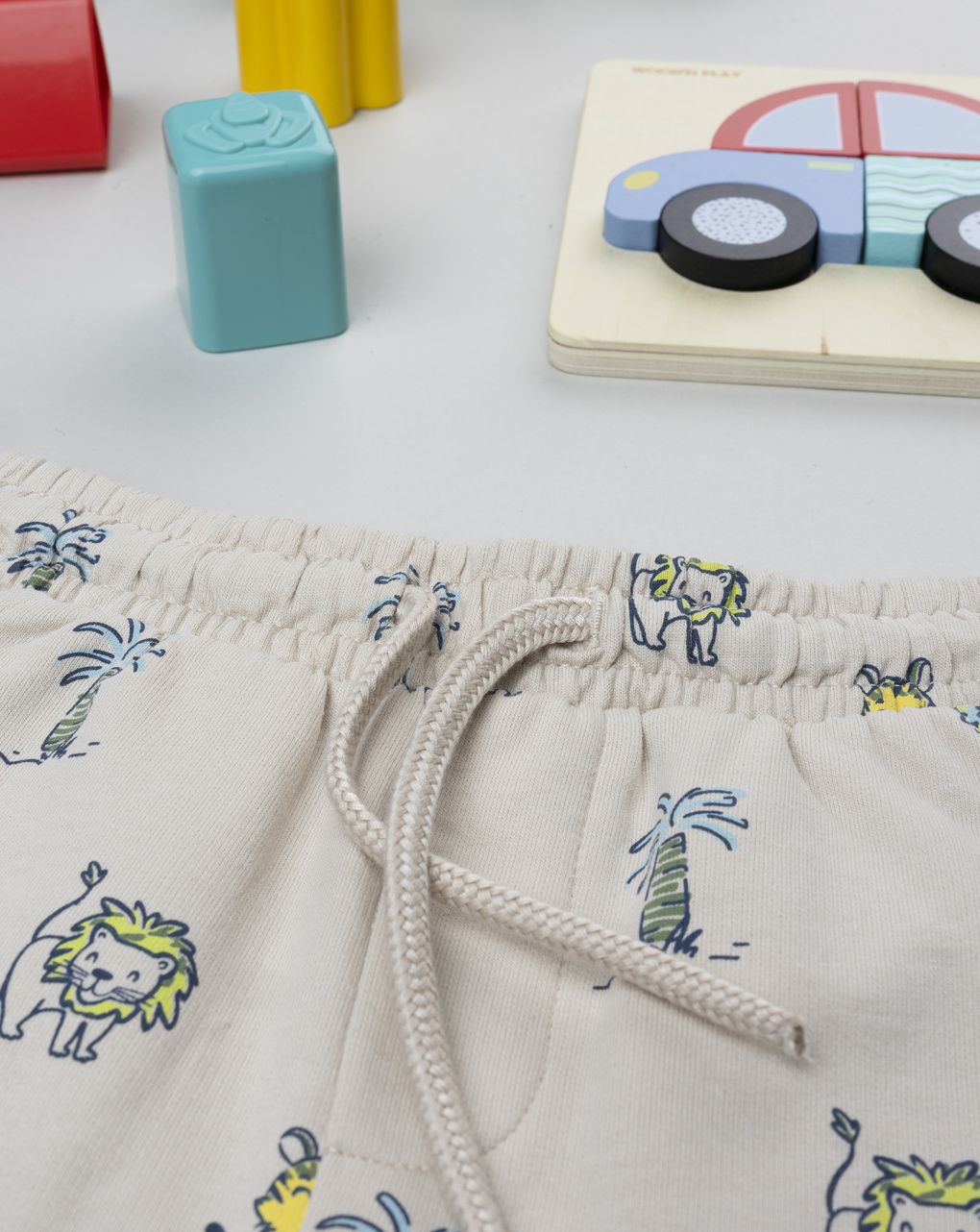 βρεφικό σορτσάκι μπεζ safari για αγόρι - Prénatal