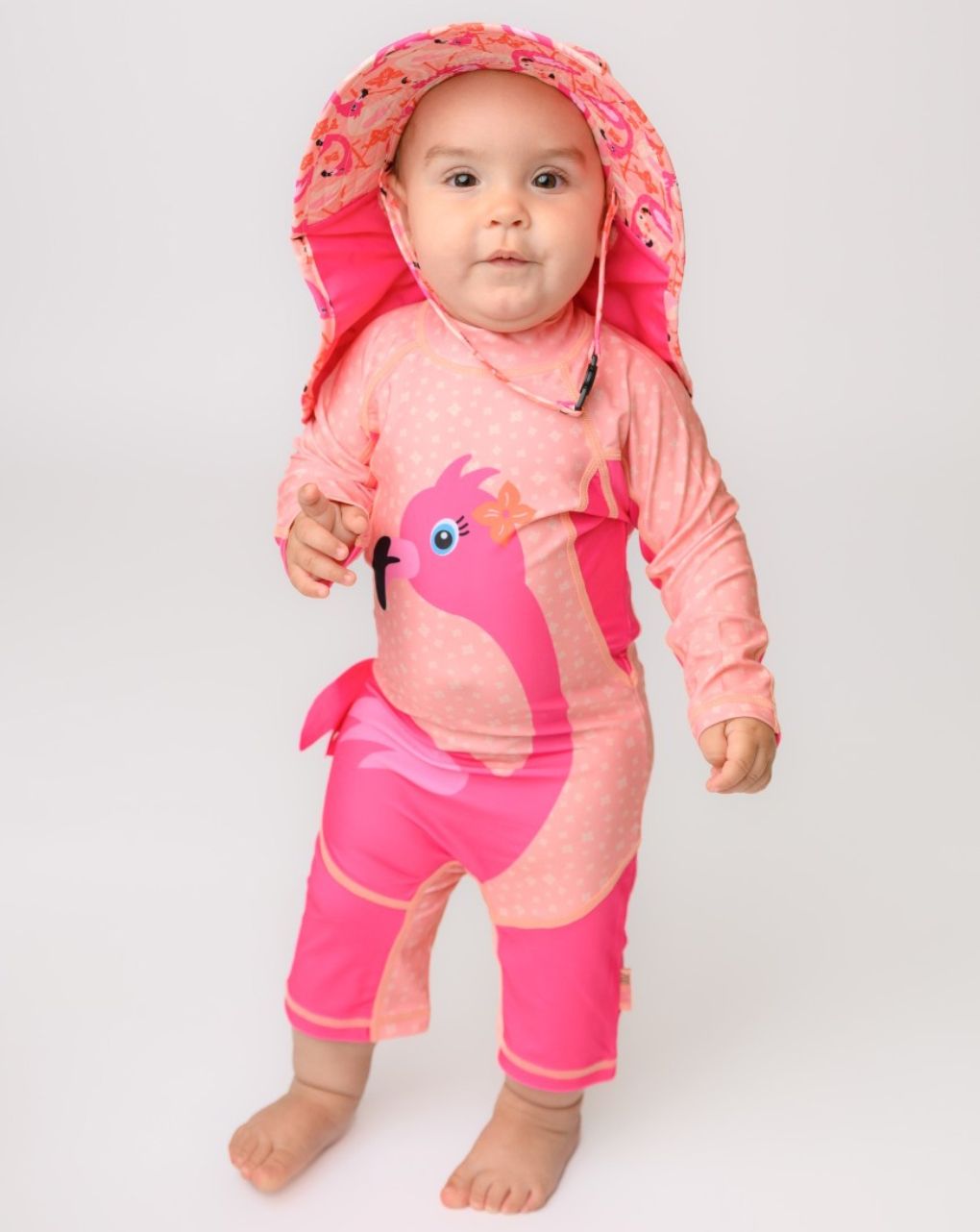 Zoocchini surf suit upf50 franny the flamingo 6 μηνών - 4 ετών zoo12424 - Zoocchini