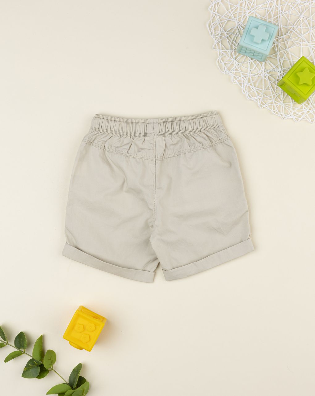 βρεφικό σορτσάκι μπεζ με κορδόνι για αγόρι - Prénatal