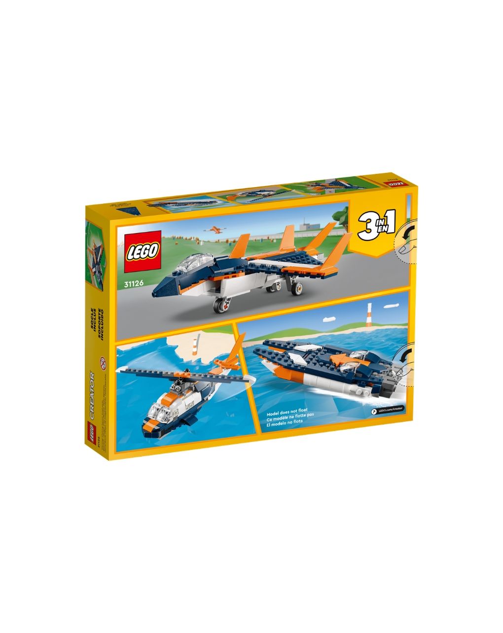 Lego creator 3 in 1 supersonic jet 31126 - LEGO, LEGO Creator