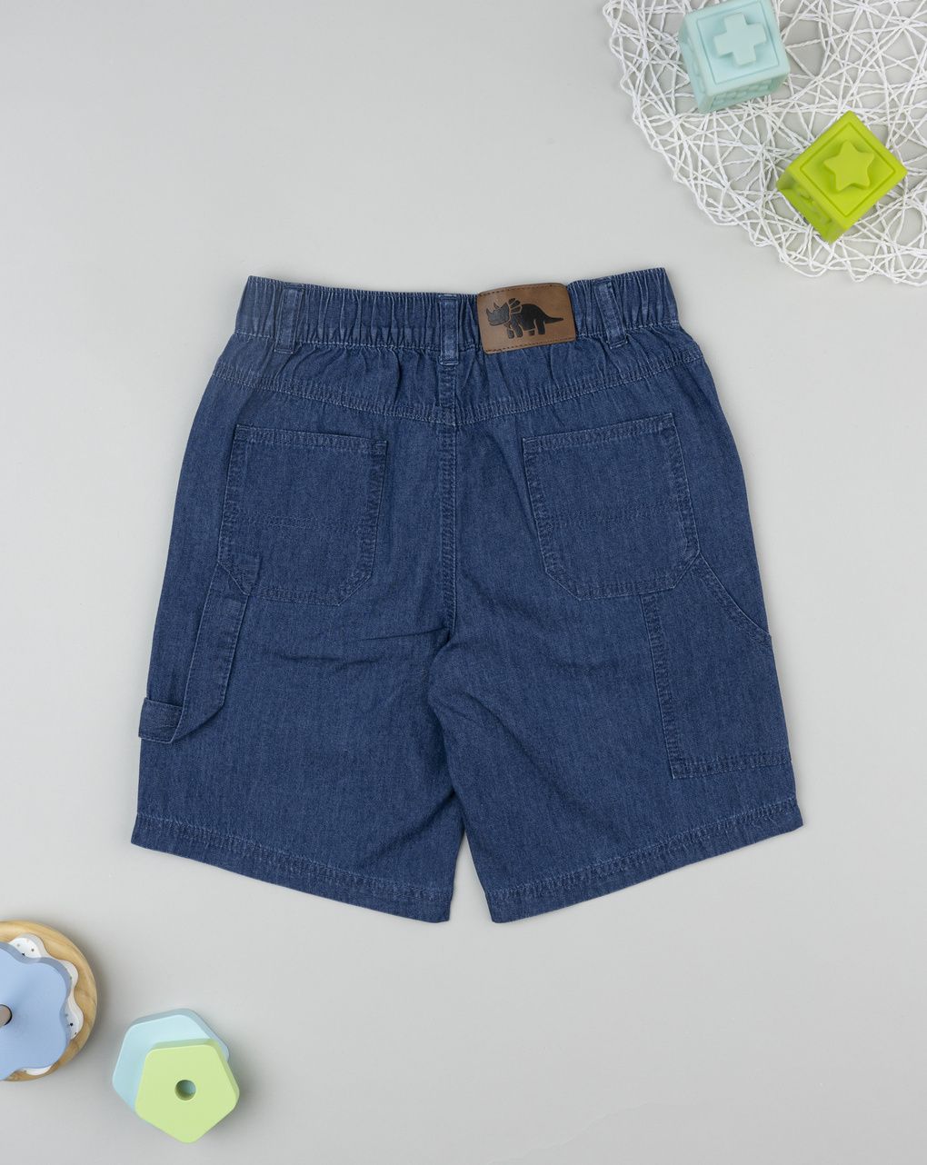 παιδική τζιν βερμούδα dino για αγόρι - Prénatal