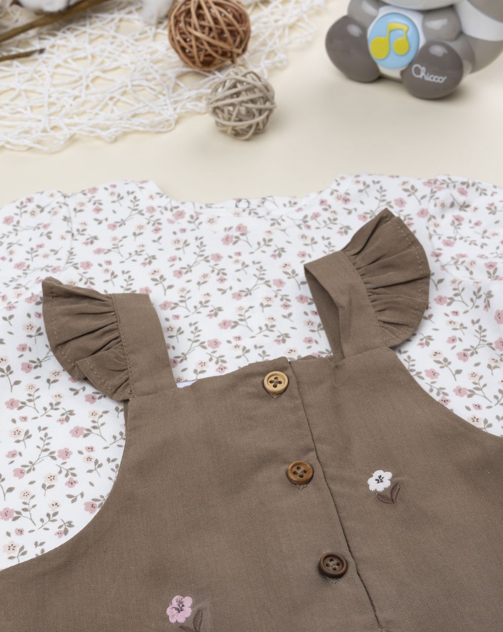 βρεφικό σετ t-shirt και σαλοπέτα wood για κορίτσι - Prénatal