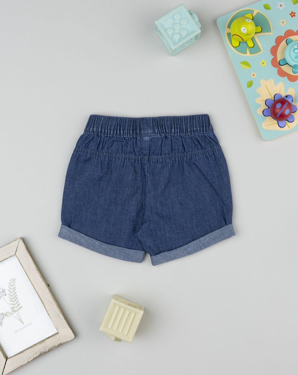 βρεφικό τζιν σορτσάκι μπλε για αγόρι - Prénatal