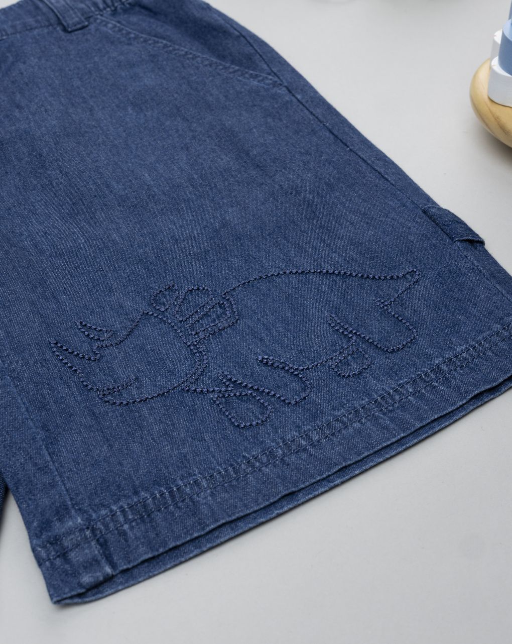 παιδική τζιν βερμούδα dino για αγόρι - Prénatal