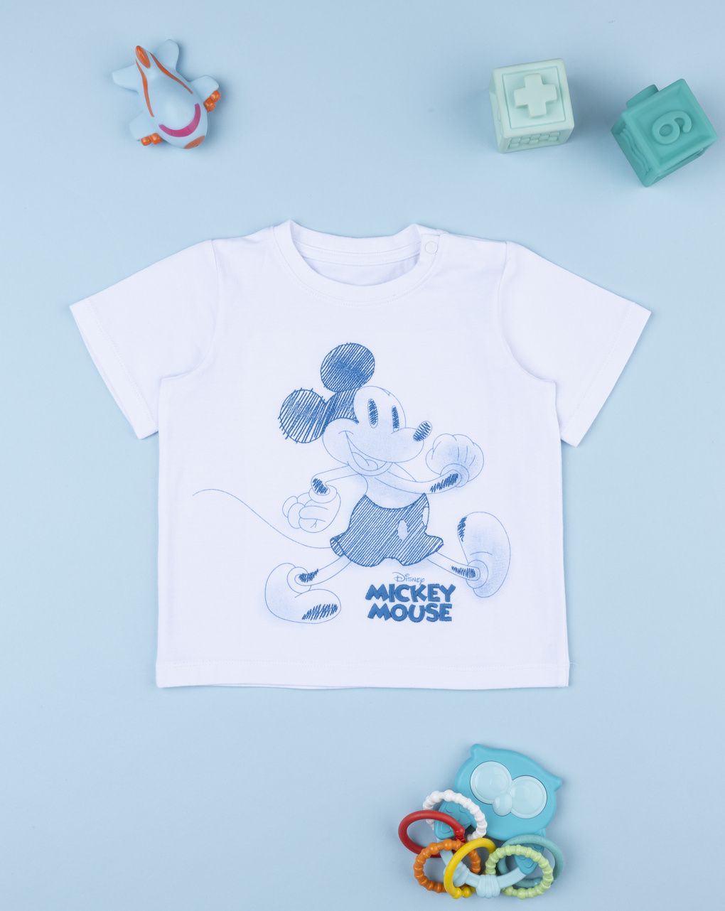 βρεφικό t-shirt λευκό mickey για αγόρι - Prénatal