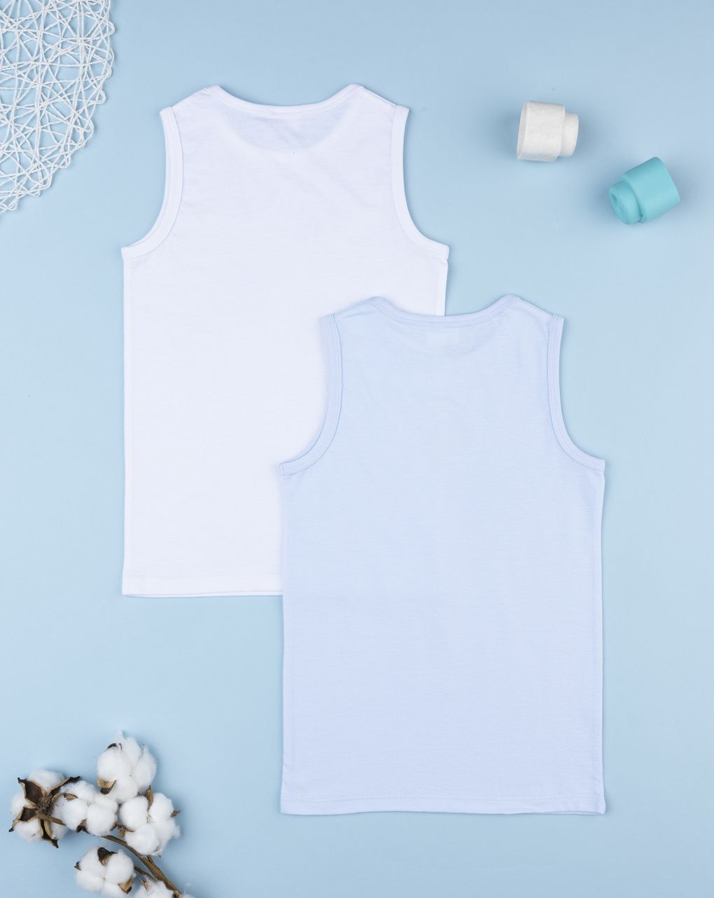 παιδικά φανελάκια πακέτο x2 με πυξίδα για αγόρι - Prénatal