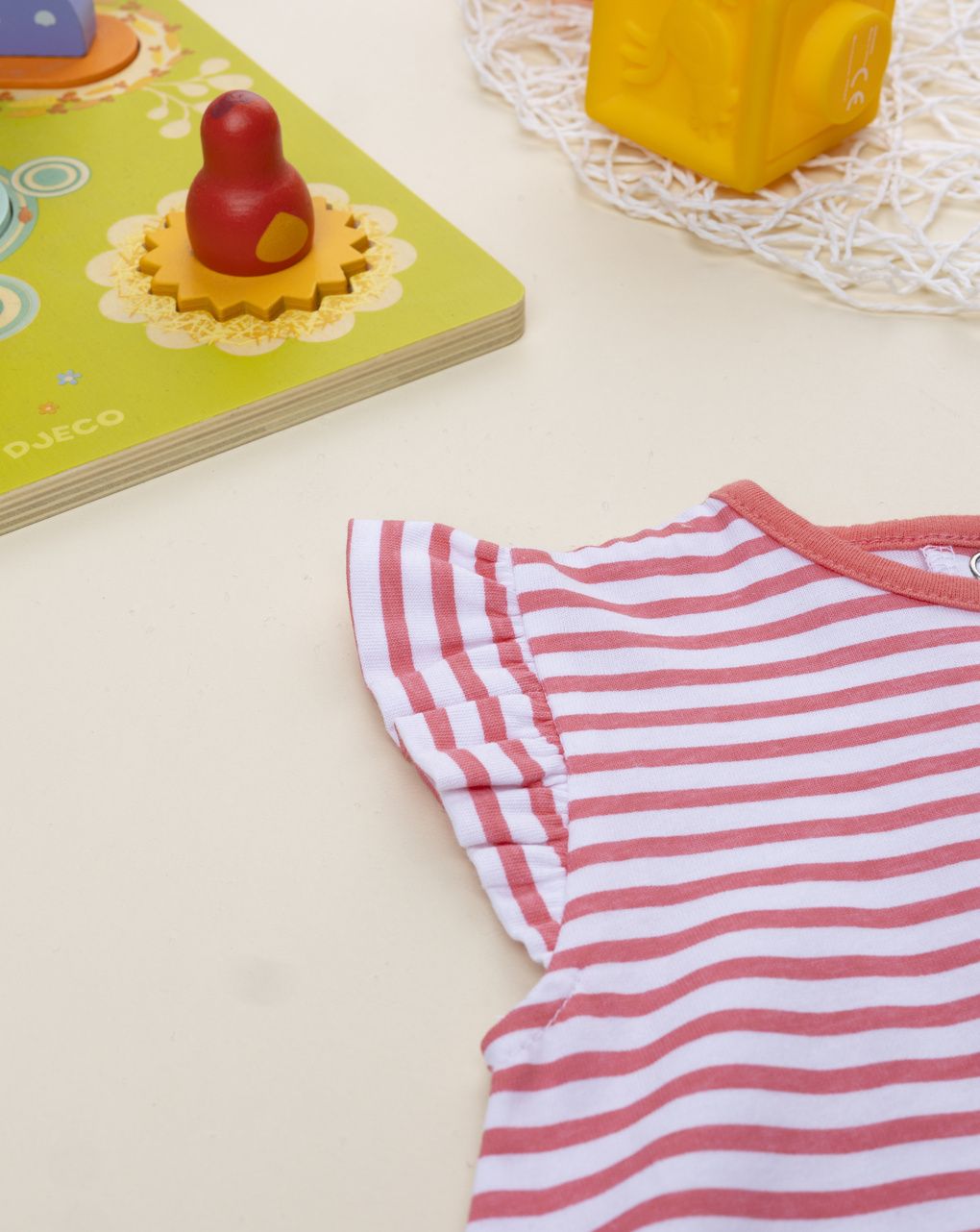 βρεφικό φορμάκι ριγέ με κερασάκια για κορίτσι - Prénatal