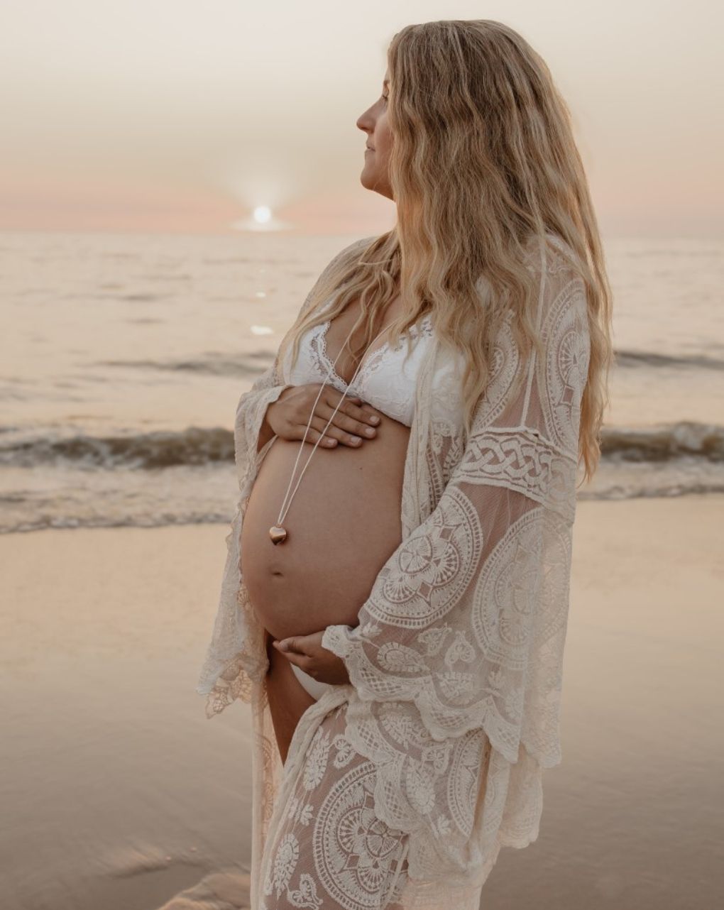 Proud mama μενταγιόν bola sofie rose gold καρδιά pm-670 - Proud Mama