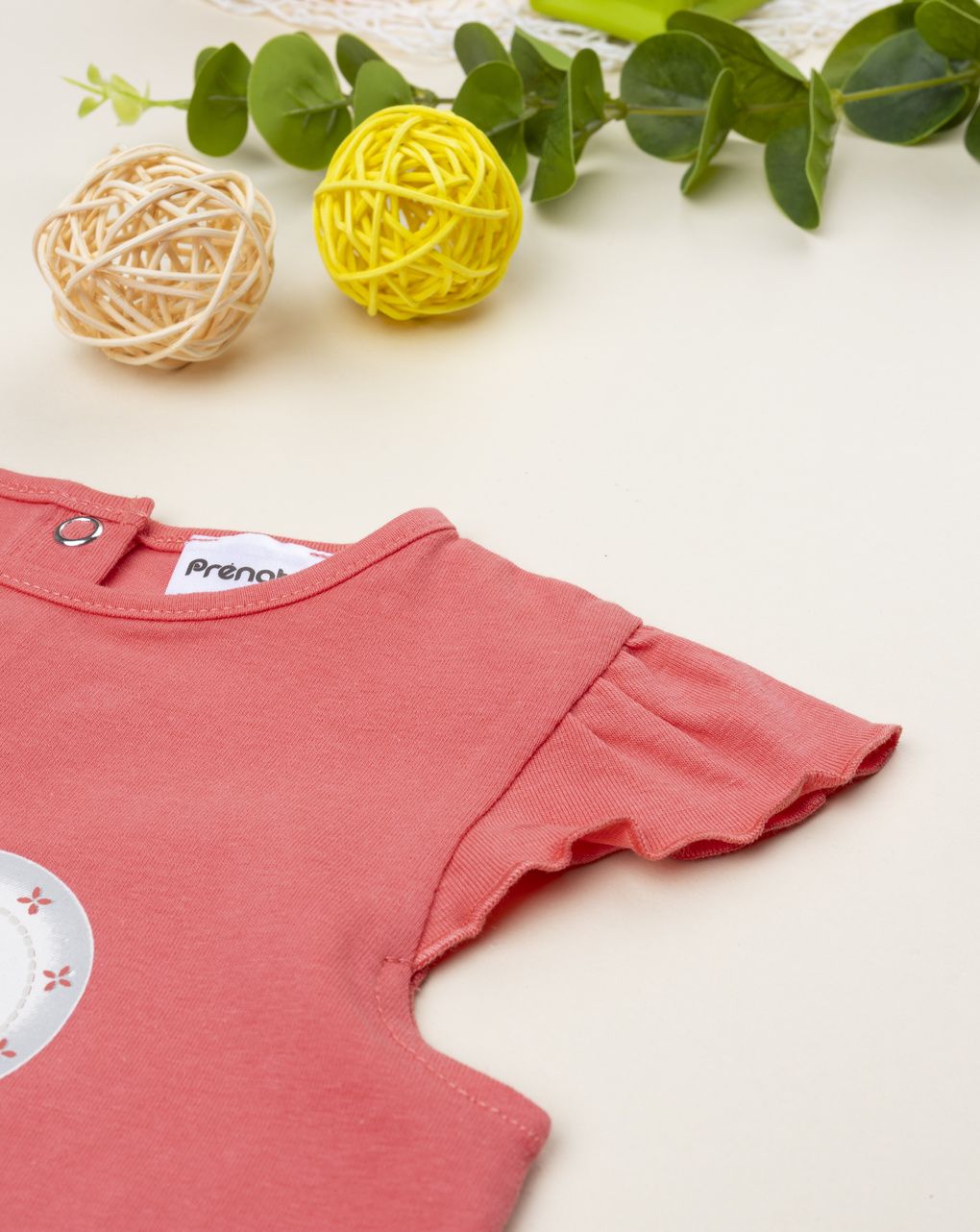 βρεφικό t-shirt κοραλλί με σαλιγκάρια για κορίτσι - Prénatal