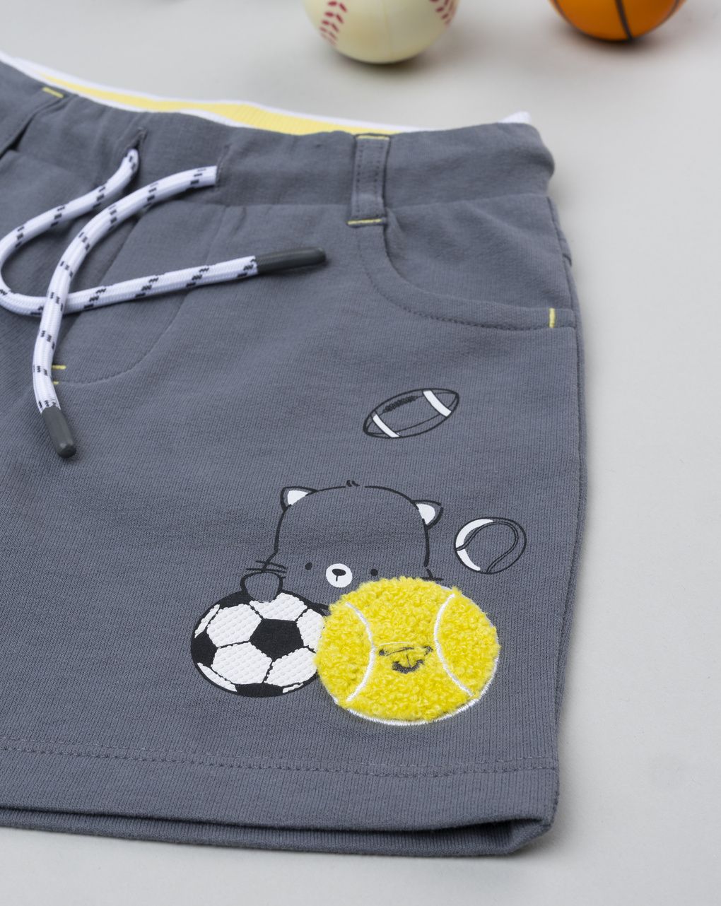 βρεφικό σορτσάκι γκρι player για αγόρι - Prénatal