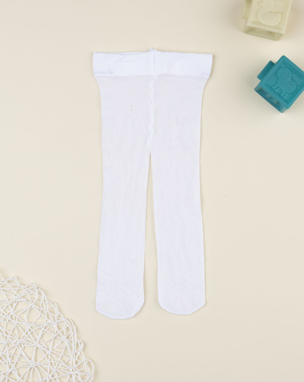 βρεφικό καλσόν λευκό πουά για κορίτσι - Prénatal