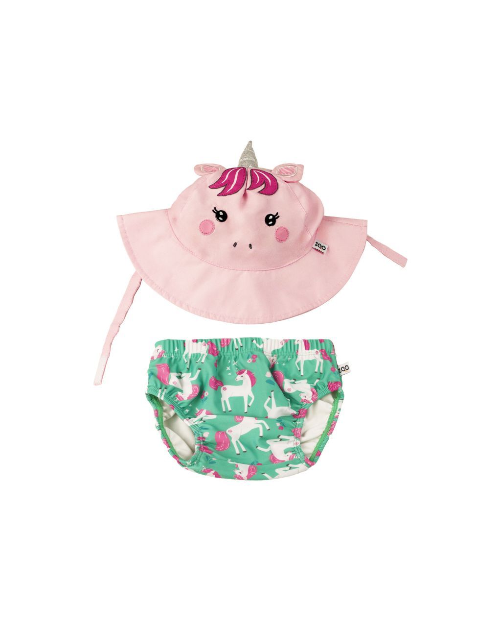 Zoocchini σετ μαγιό και καπέλο upf50+ unity the unicorn 6-24 μηνών zoo12023 - Zoocchini