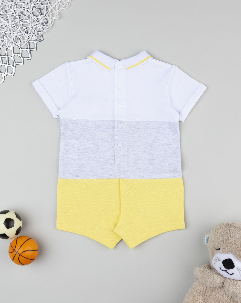 βρεφικό φορμάκι τρίχρωμο champion για αγόρι - Prénatal