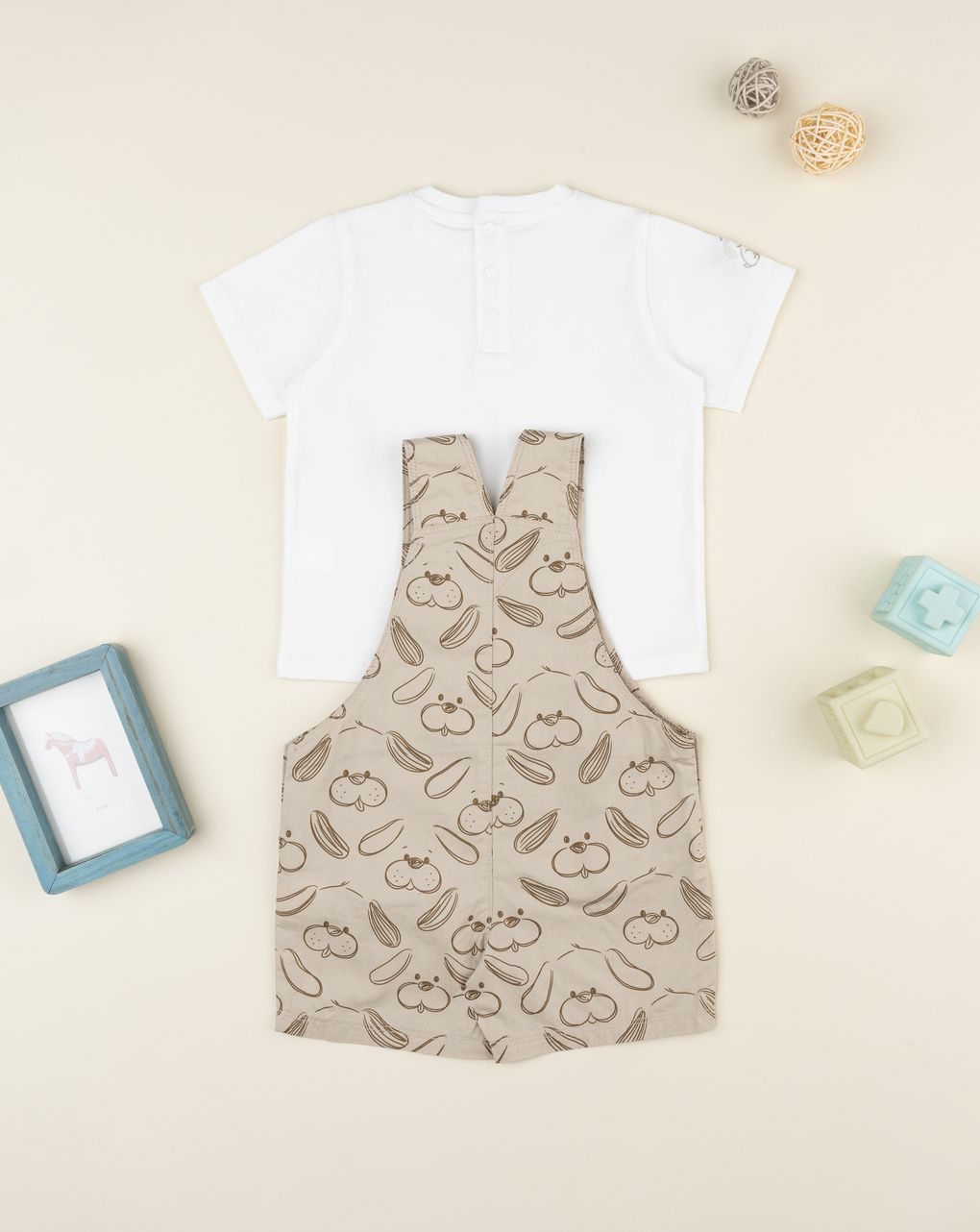 βρεφικό σετ t-shirt και σαλοπέτα με σκυλάκια για αγόρι - Prénatal
