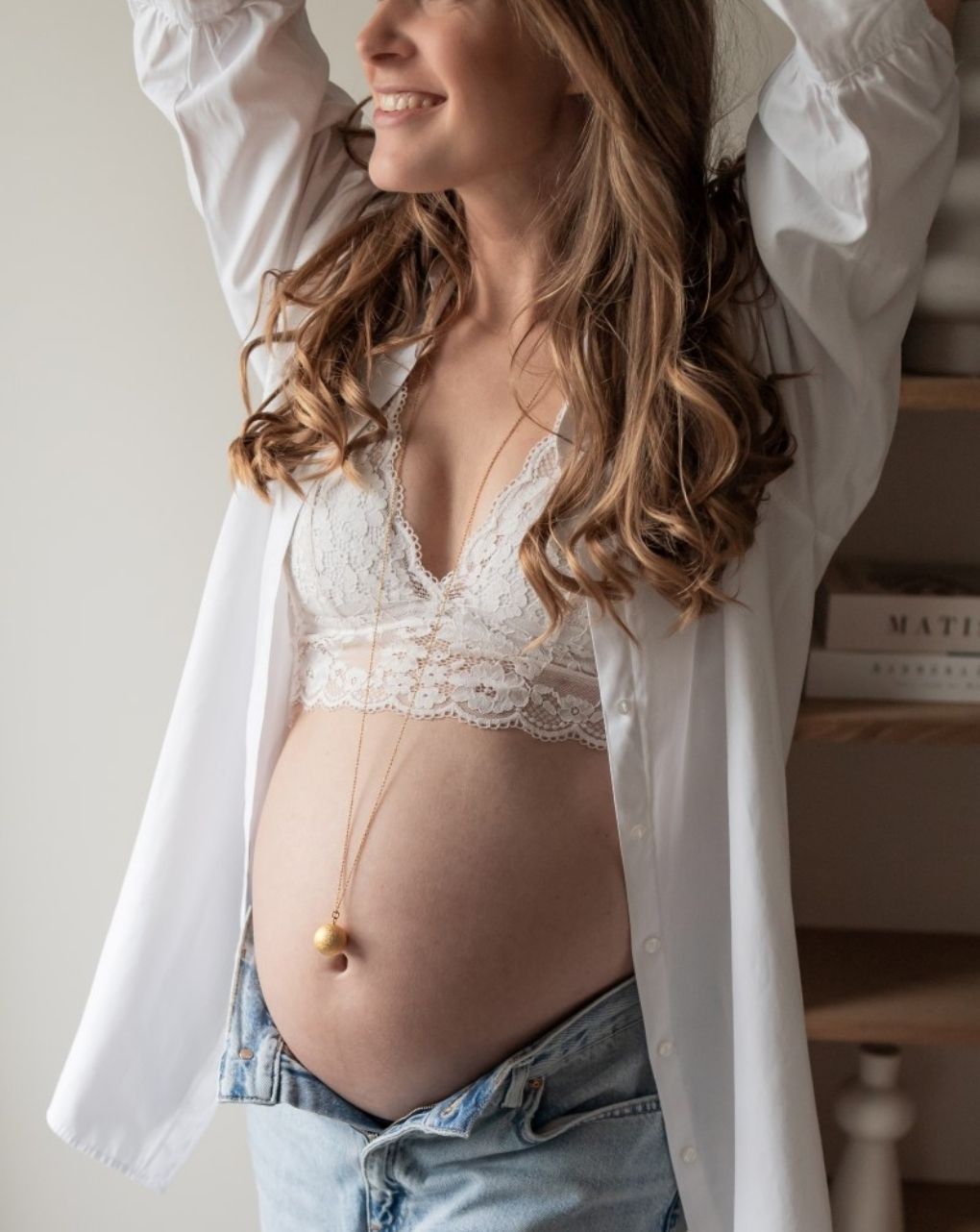 Proud mama μενταγιόν bola luna rose gold pm-572 - Proud Mama