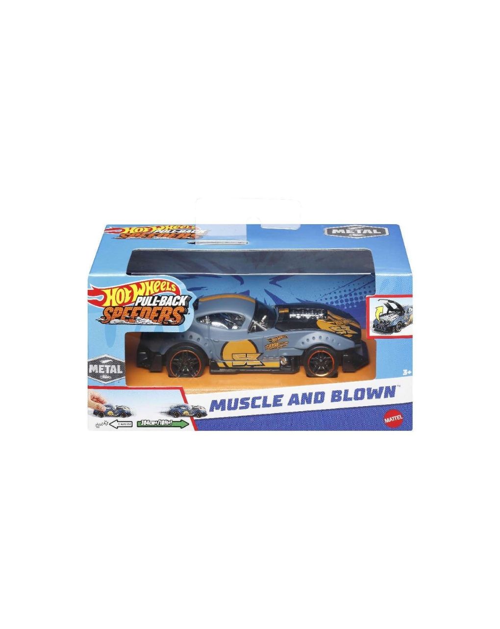 Hot wheels pull-back speeders die-cast αυτοκινητάκι 1:43 hpr70 (διάφορα σχέδια) - Hot wheels