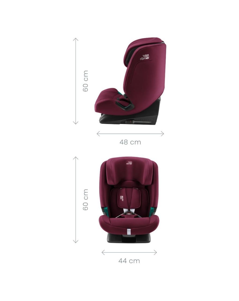 Britax romer κάθισμα αυτοκινήτου evolvafix i-size (76-150cm) space black br-3003032-01 - Britax/Romer