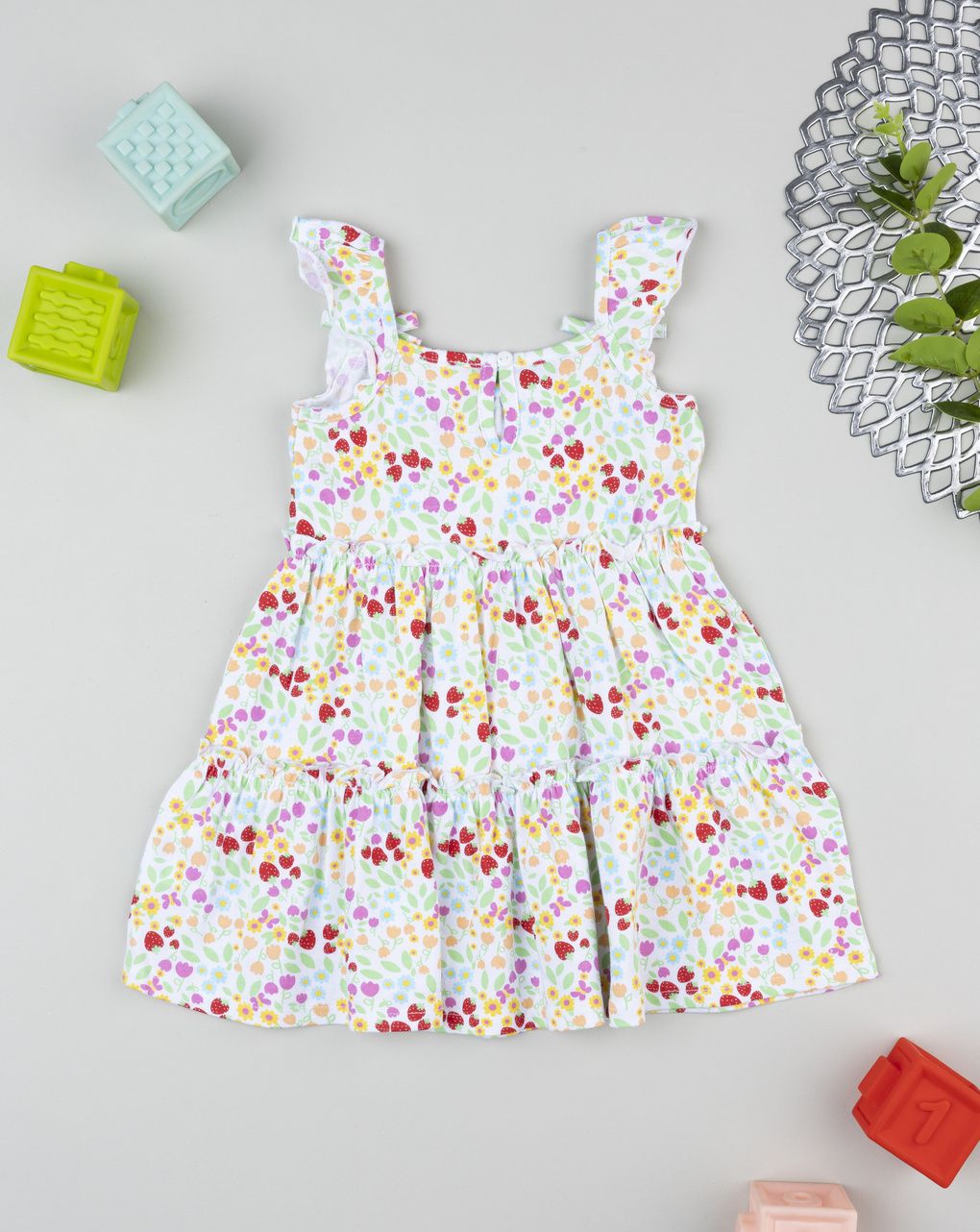 βρεφικό φόρεμα λευκό φλοράλ για κορίτσι - Prénatal