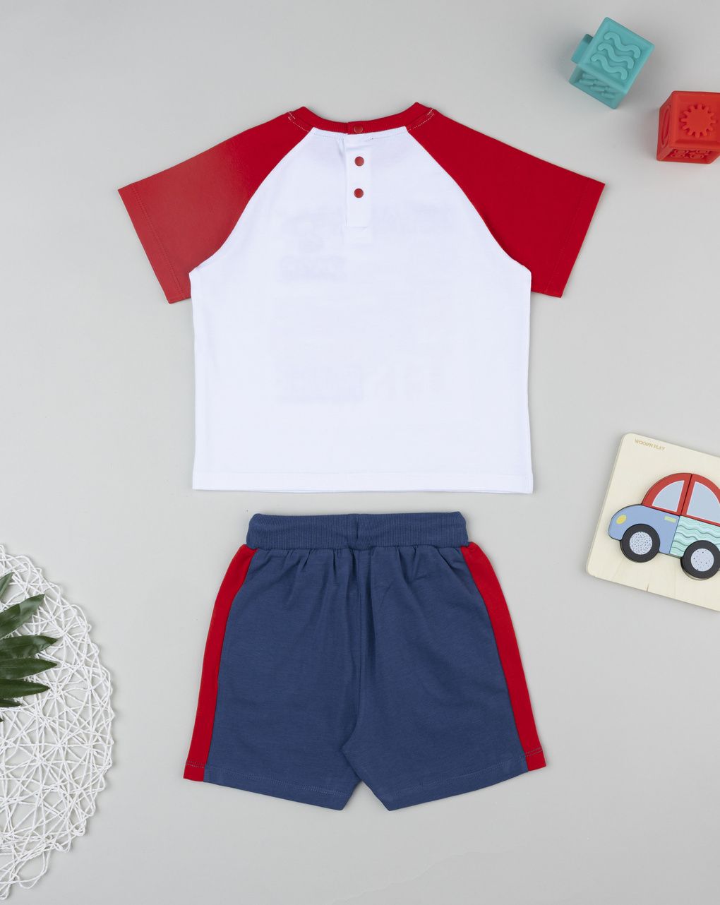 βρεφικό σετ t-shirt και σορτσάκι cars για αγόρι - Prénatal