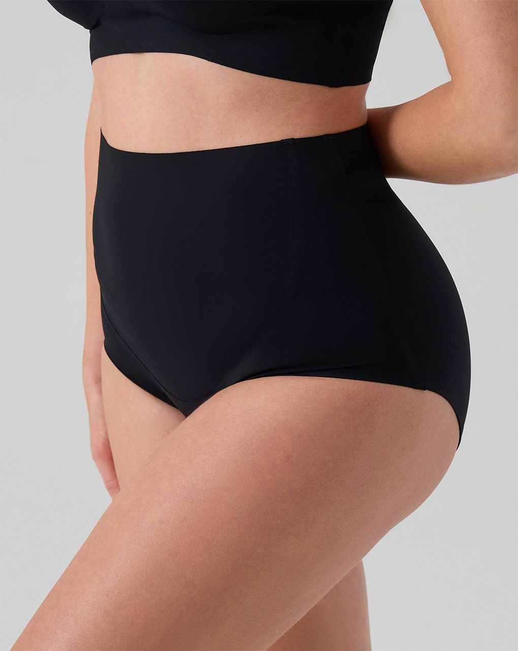 γυναικείο ψηλόμεσο σλιπ εγκυμοσύνης μαύρο seamless - Prénatal