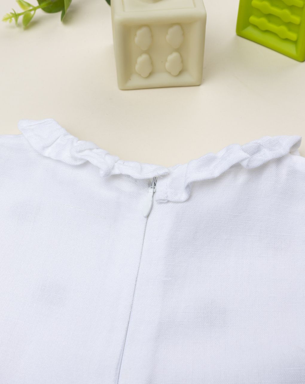 βρεφικό φόρεμα λινό elegant με λουλούδια για κορίτσι - Prénatal