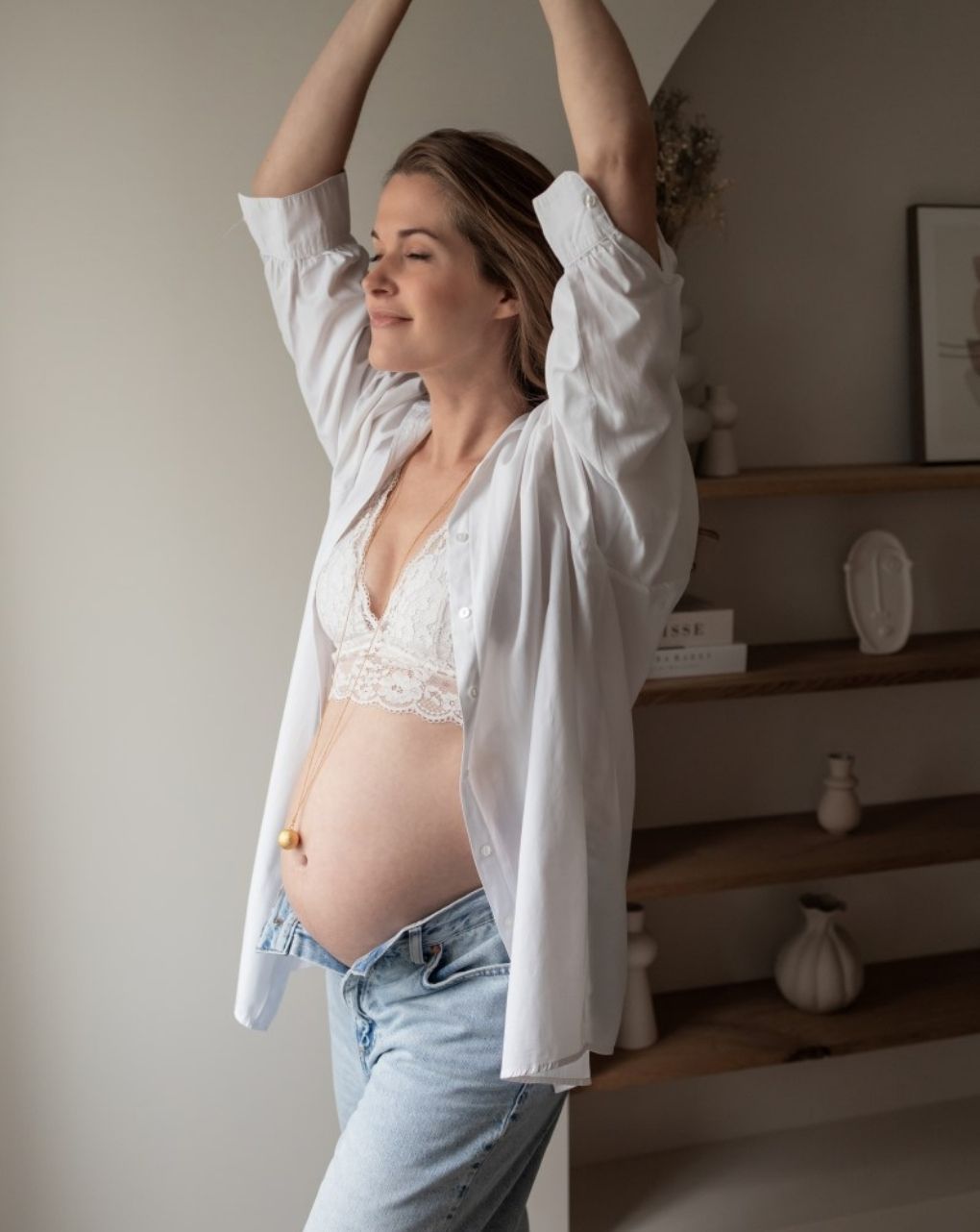 Proud mama μενταγιόν bola luna rose gold pm-572 - Proud Mama