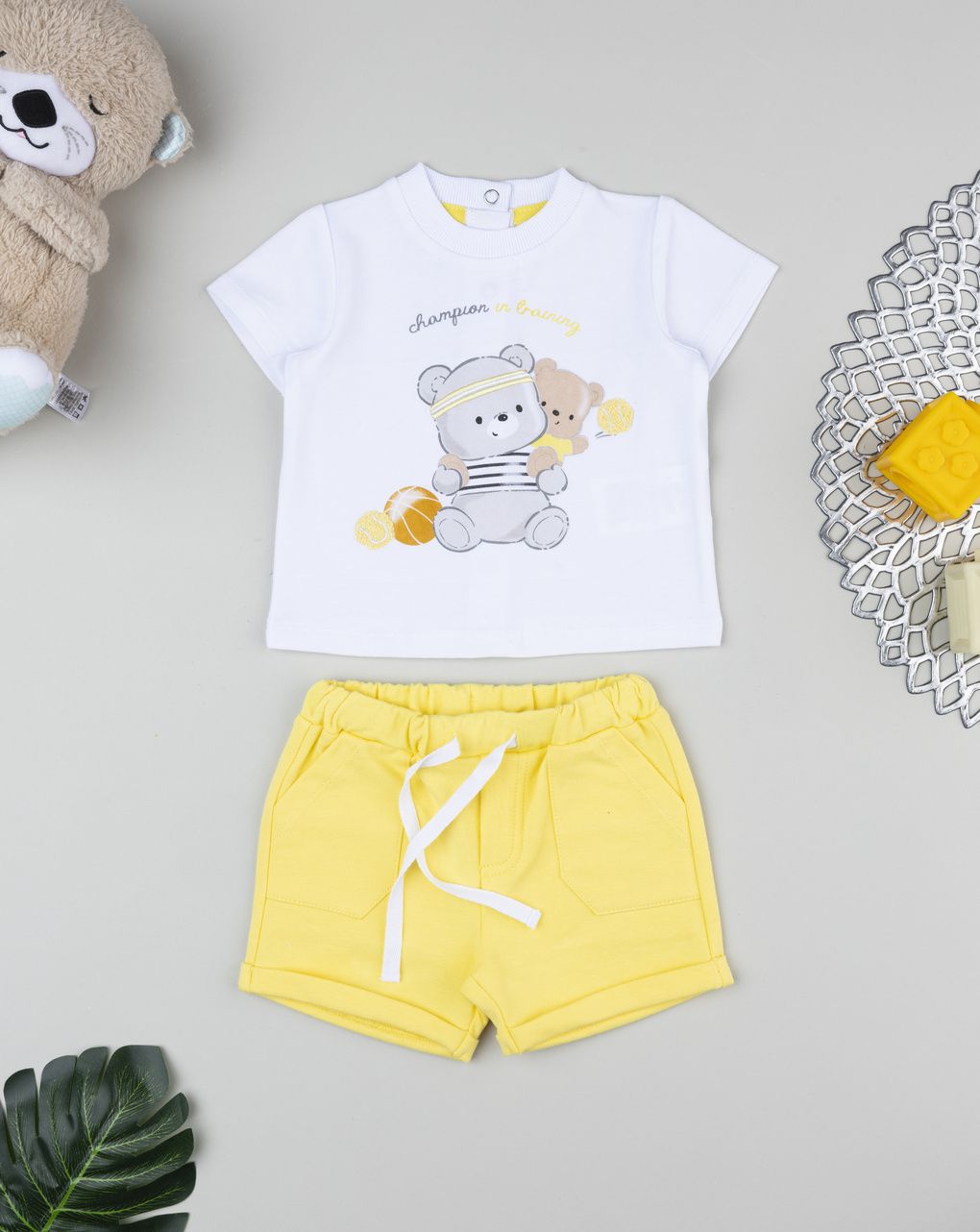 βρεφικό σετ t-shirt και σορτσάκι champion για αγόρι