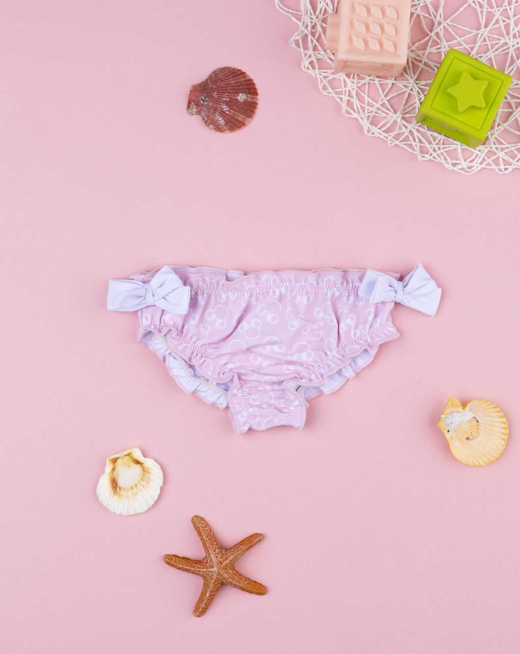 βρεφικό μαγιό σλιπ ροζ minnie για κορίτσι