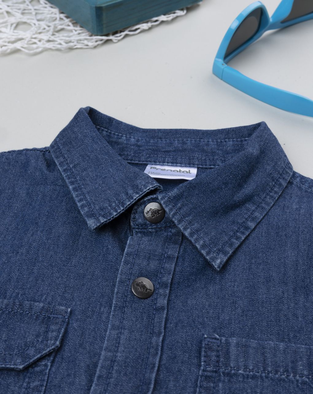 παιδικό τζιν πουκάμισο dino για αγόρι - Prénatal