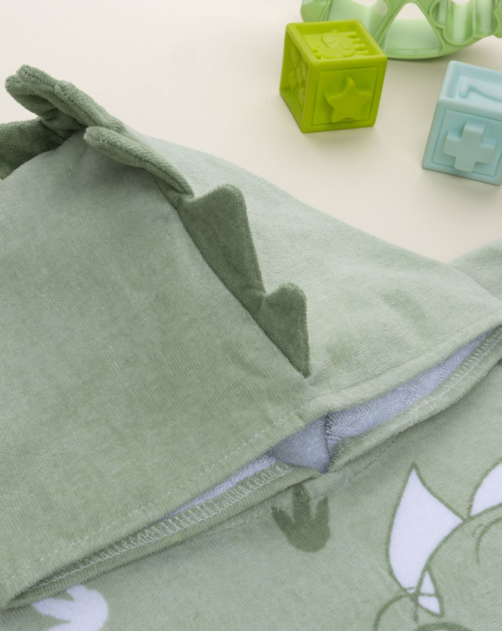 βρεφικό πόντσο θαλάσσης λαδί με δράκο για αγόρι - Prénatal