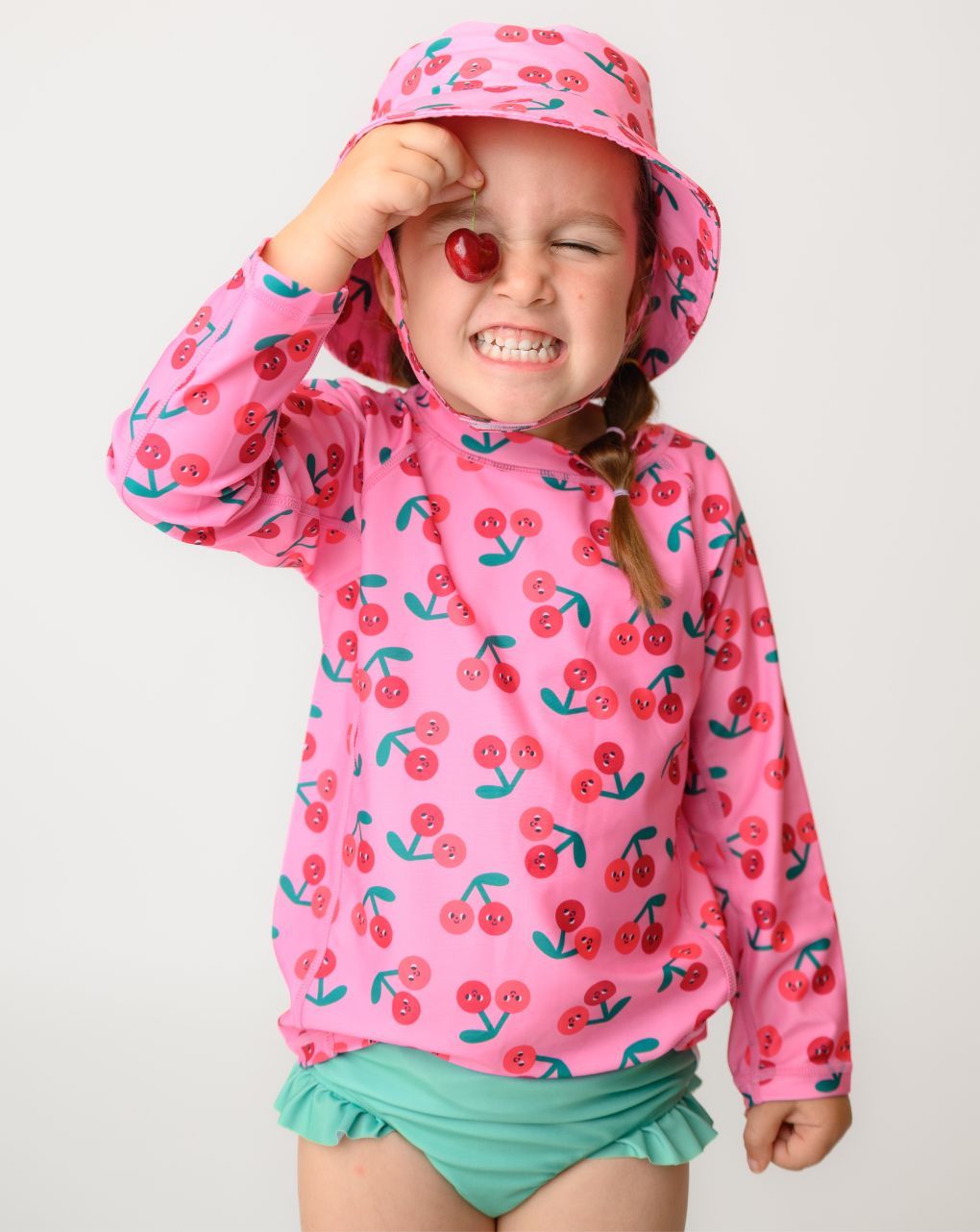 Zoocchini σετ uv μαγιό και μπλούζα cherry zoo16410 - Zoocchini