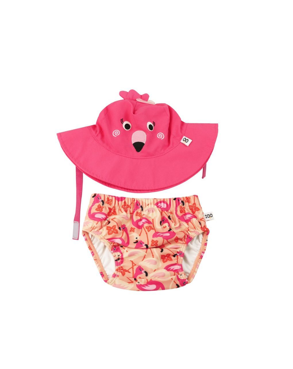 Zoocchini σετ μαγιό και καπέλο upf50+ flamingo 6-24 μηνών zoo12022